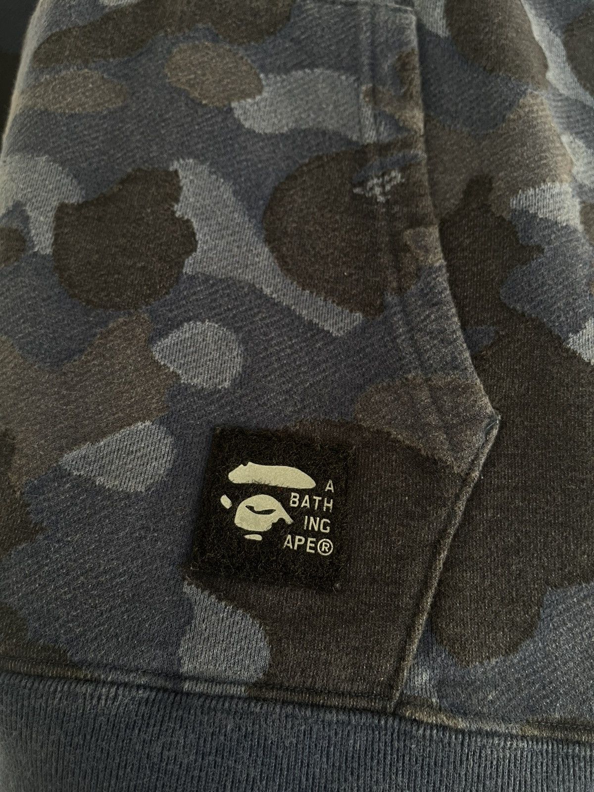Bape A Bathing Ape Blue Camo Jacquard Hoodie Size US L / EU 52-54 / 3 - 4 Thumbnail
