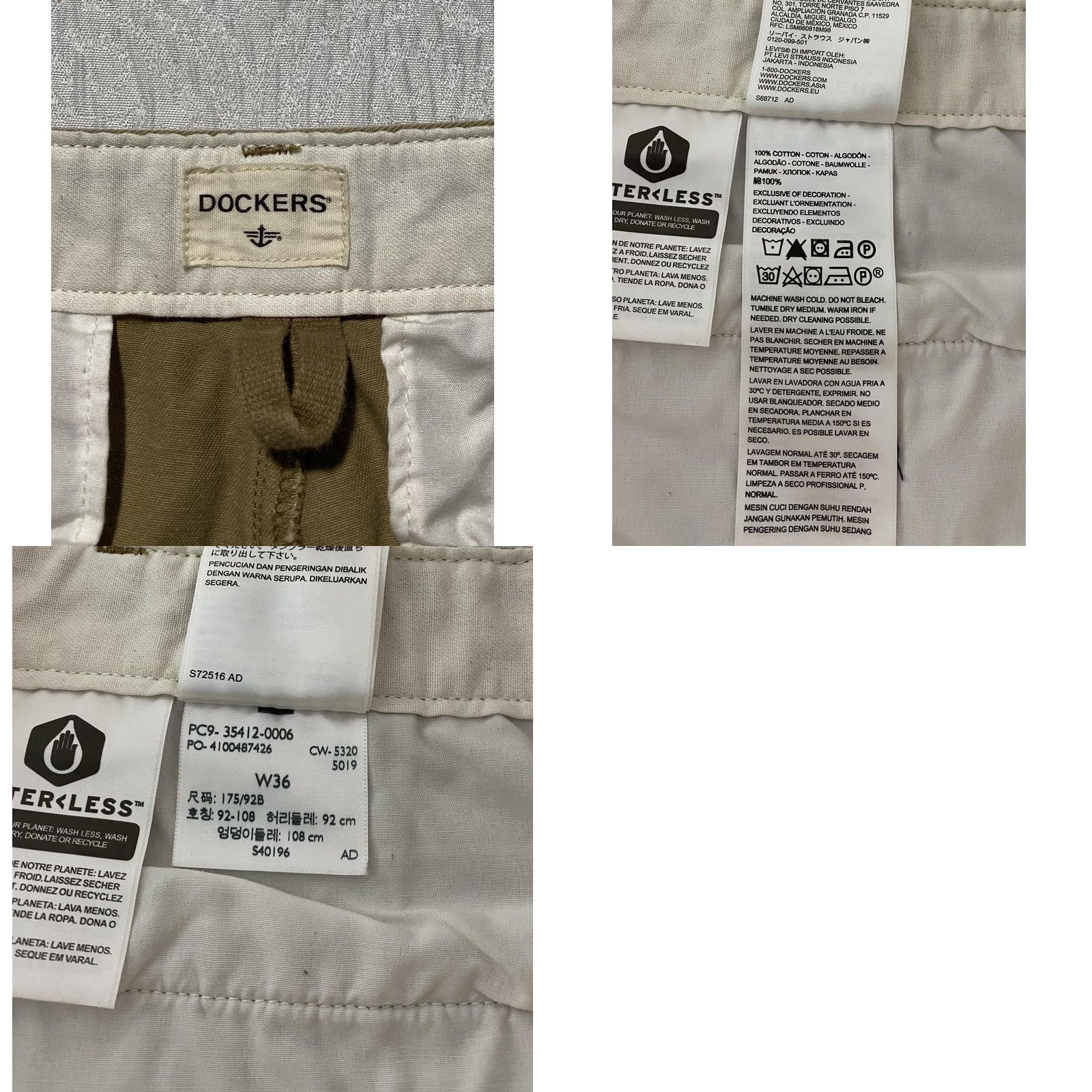 Dockers DOCKERS Shorts Mens 36 Brown Khaki Chino Flat Front Canvas Casual Pockets Voyage 90s Mens Size US 36 / EU 52 - 8 Thumbnail