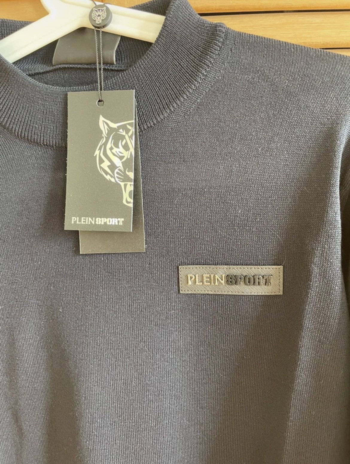 Philipp Plein Plein Sport Merino Wool Mockneck Sweater Navy | Mens M | NWT Size US M / EU 48-50 / 2 - 2 Thumbnail