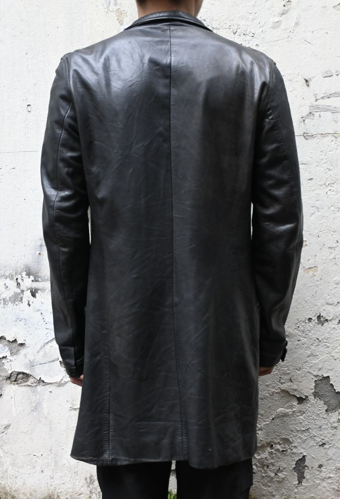 Yohji Yamamoto Yohji Yamamoto Pour Homme AW1997 leather overcoat Size US M / EU 48-50 / 2 - 12 Thumbnail