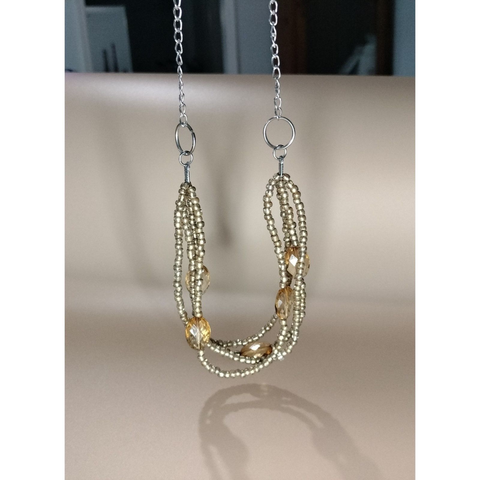 Other Cato Long Multi Strand Necklace Beaded Layered Chain Stateme Size ONE SIZE - 8 Thumbnail