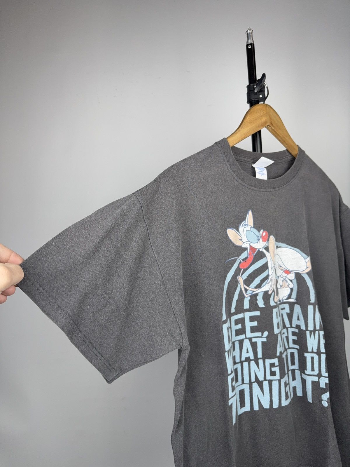 Warner Bros 2007 Pinky and the Brain Vintage Quote Graphic T-Shirt Size US L / EU 52-54 / 3 - 3 Thumbnail