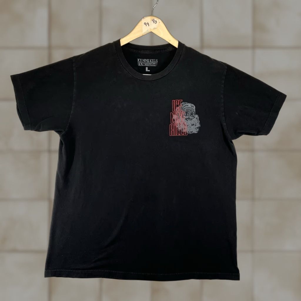 Vintage Ice Nine Kills Shirt Black Santa Claus Graphic Print Short Sleeve Crew Neck Regular Fit Cotton Size US L / EU 52-54 / 3 - 1 Thumbnail