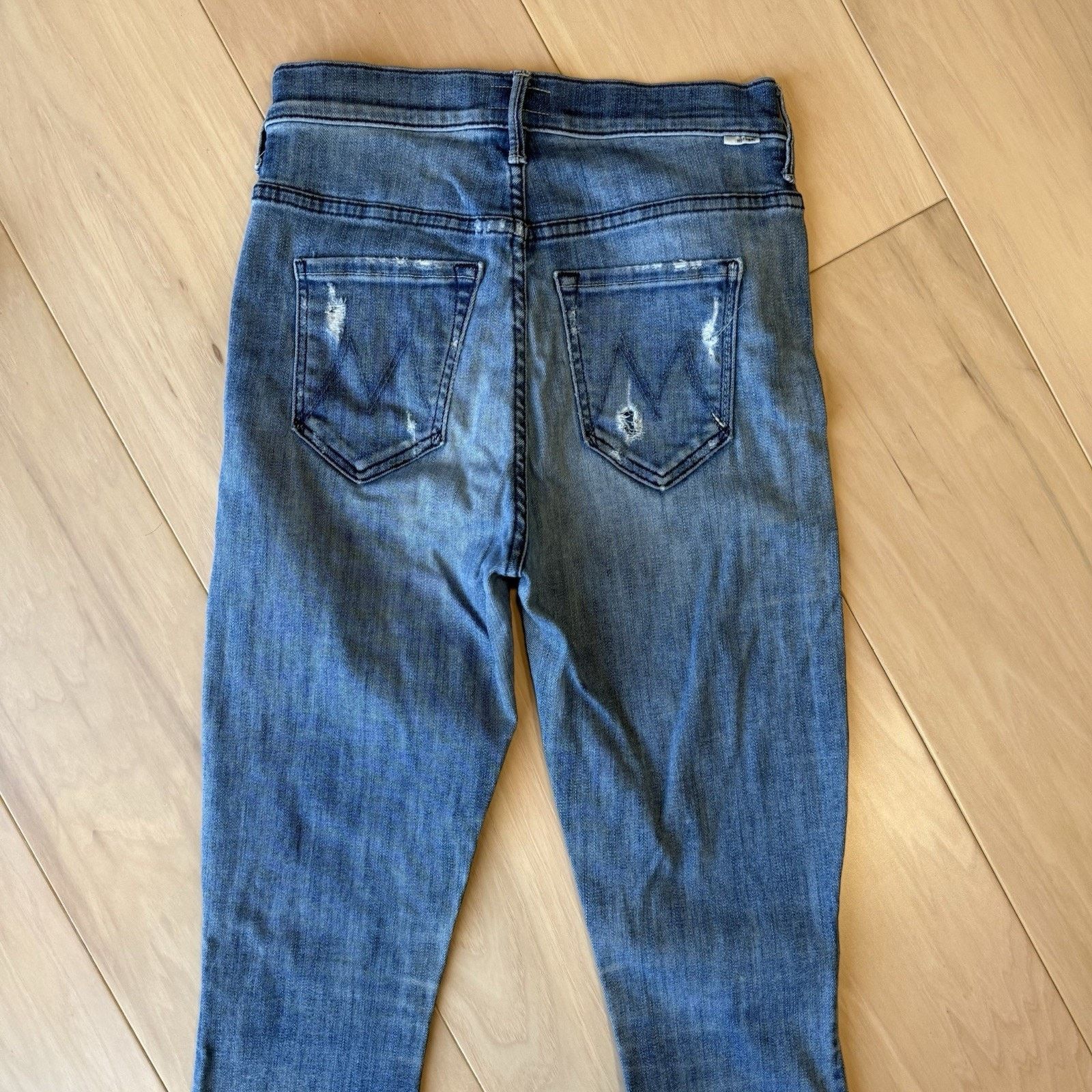 MOTHER Mother The Stunner Jeans Women's 26 Blue Ankle Fray Glam Size 26" / US 2 / IT 38 - 8 Thumbnail