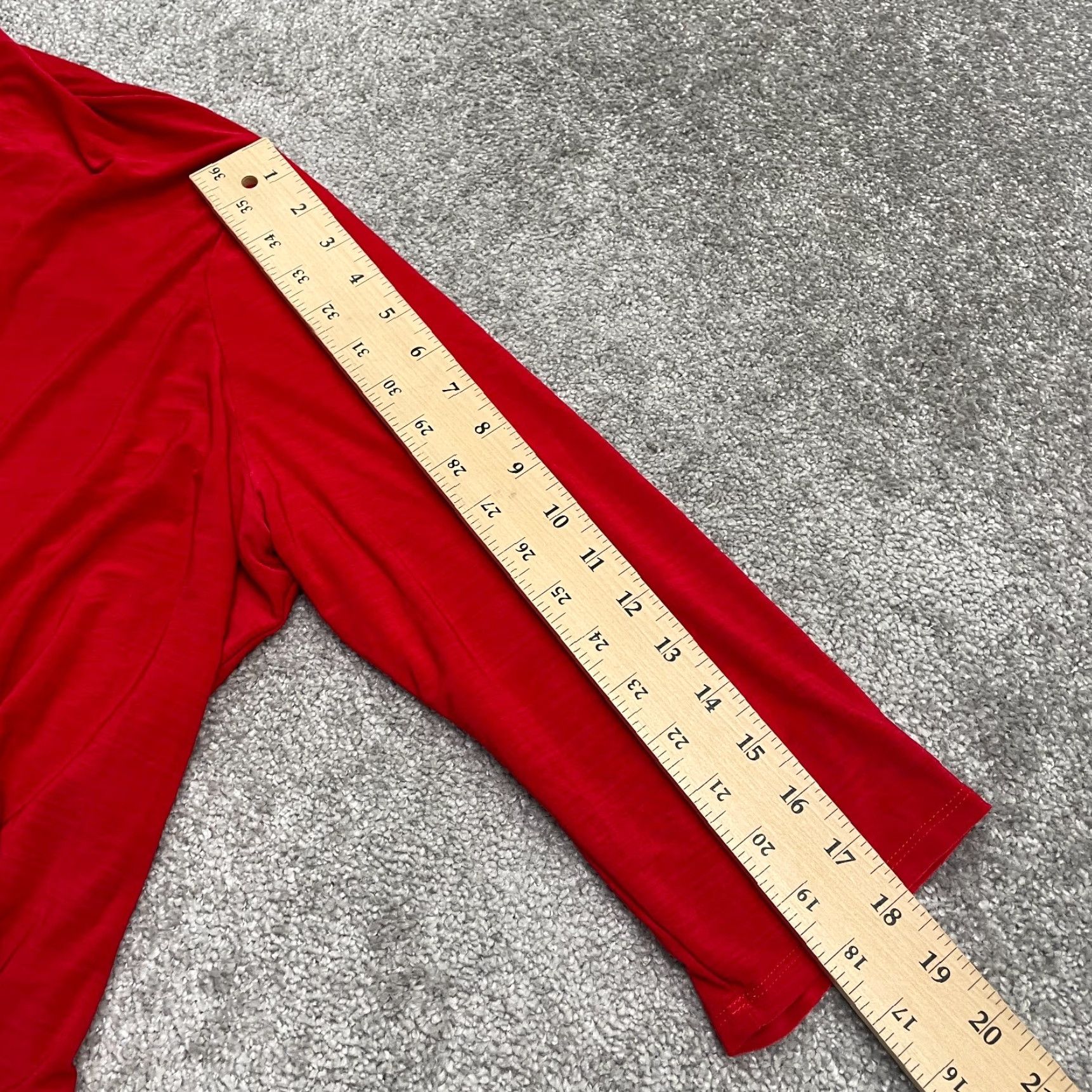 Vintage New Directions Cardigan Blouse Womens 2X Red Black Chain Necklace Stretch Knit Solid Long Sleeve Casual/Workwear Women's Plus Size Size XXL / US 16-18 / IT 52-54 - 5 Thumbnail