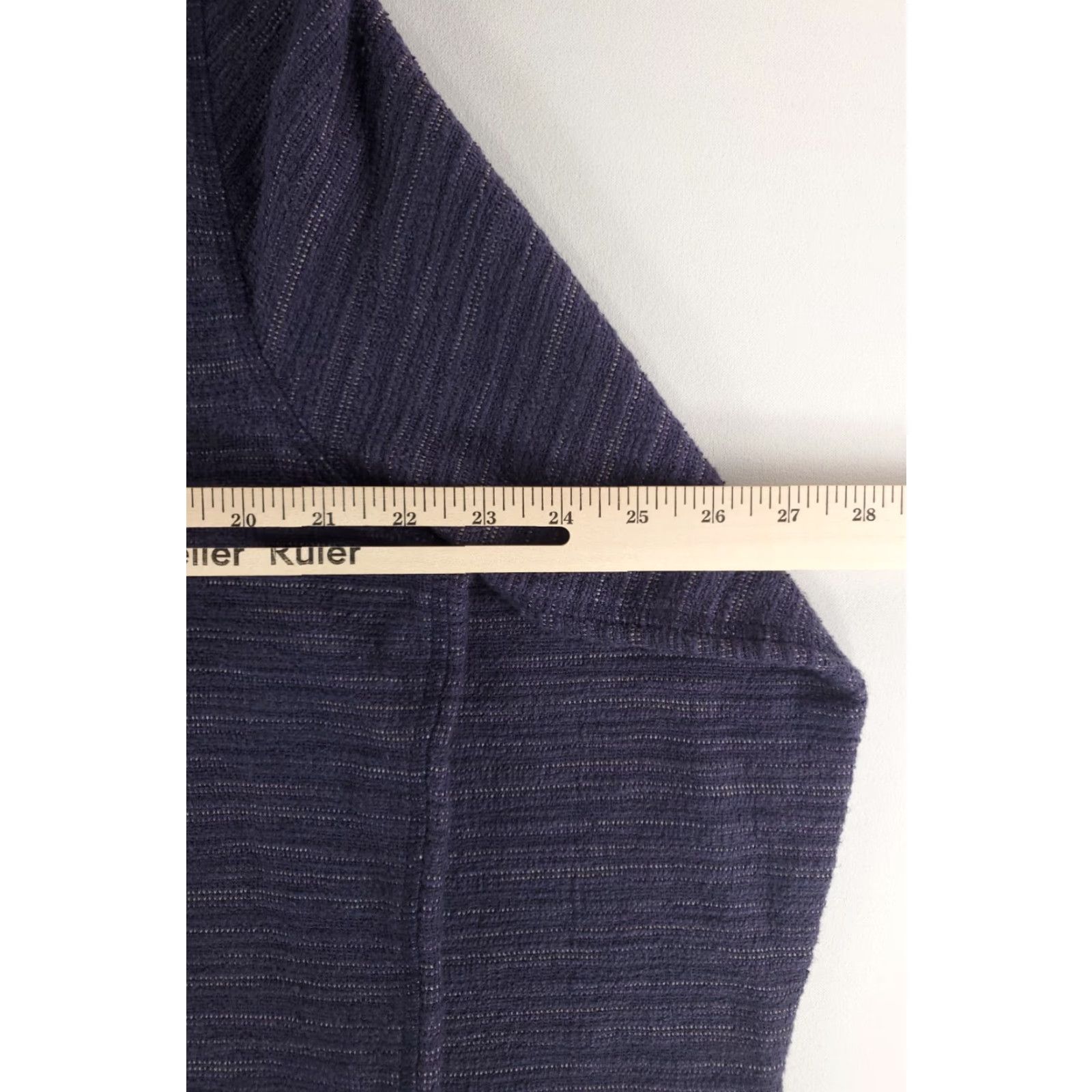 Marine Layer Marine Layer Pullover Mens L Short Blue Textured Stripe 1/4 Zip Size US L / EU 52-54 / 3 - 6 Thumbnail