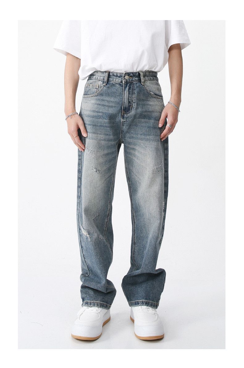 Japanese Brand × Jean Straight-leg relaxed loose-fitting distressed jeans Size US 32 / EU 48 - 1 Thumbnail