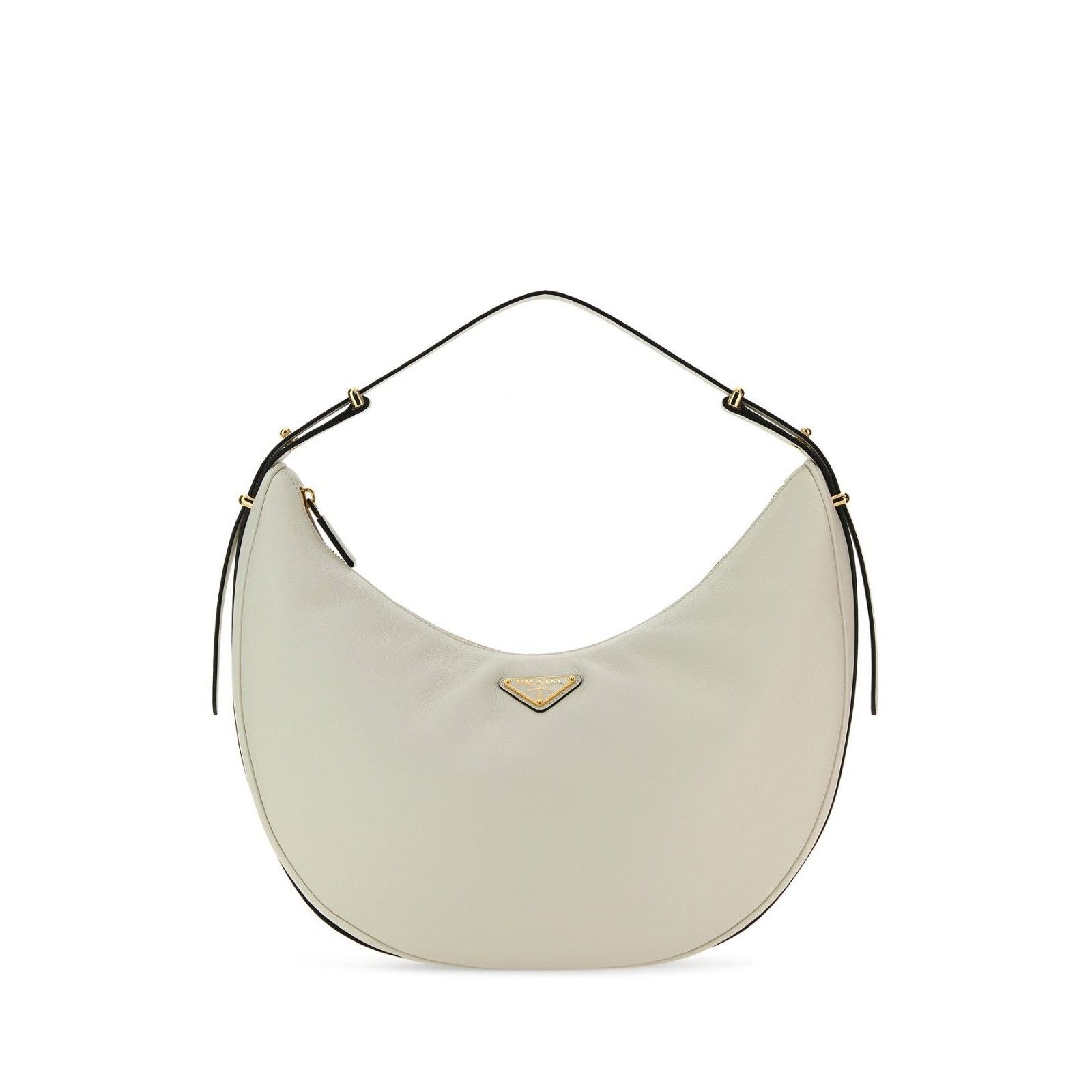 PRADA Arquè Moon White Leather Handbag New And Authentic