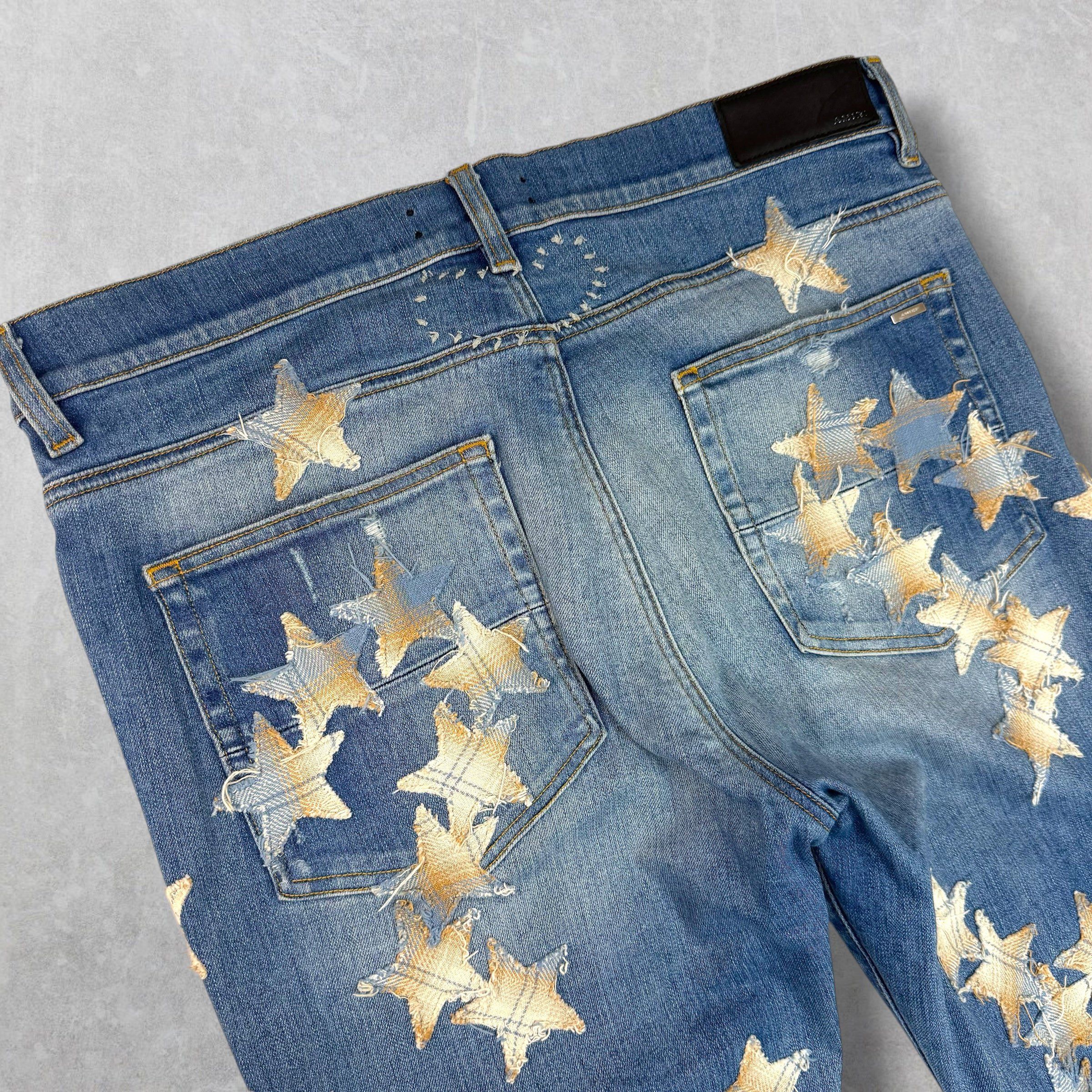 Amiri Amiri x Chemist Plaid Leather Star Jeans 36 Size US 36 / EU 52 - 5 Thumbnail