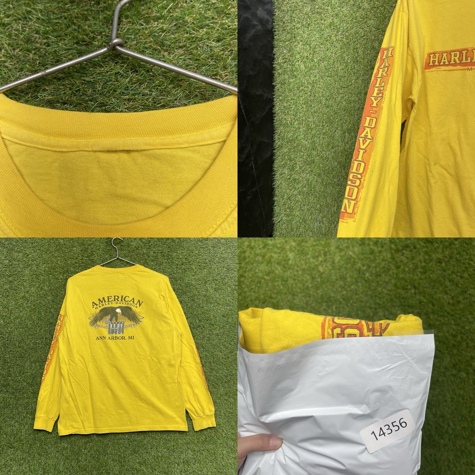 Harley Davidson VINTAGE Harley-Davidson Shirt Mens L Long Sleeve Yellow Flames 2000s Harley-Davidson Henley Size US L / EU 52-54 / 3 - 8 Thumbnail