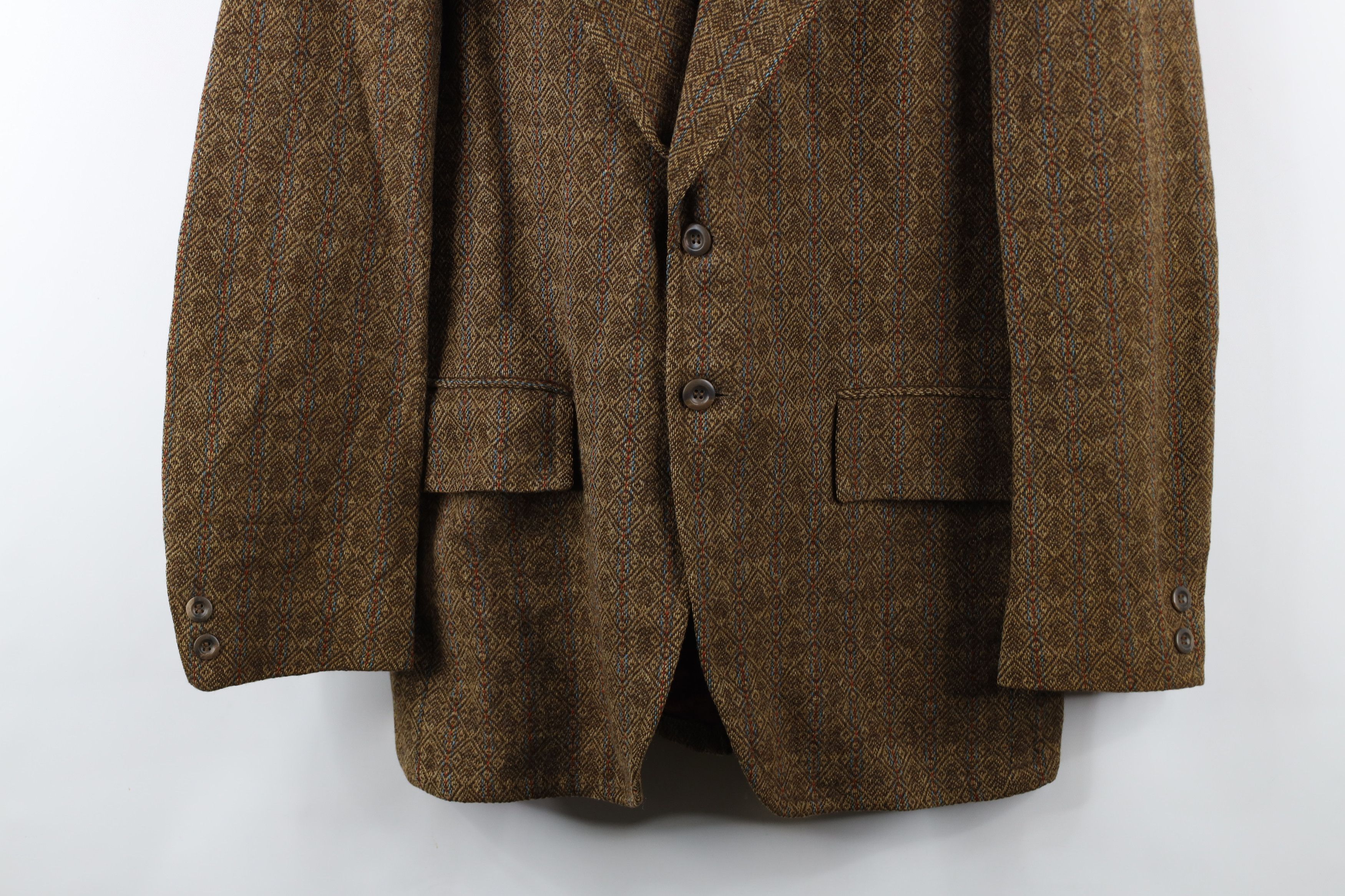 Vintage Vintage 60s 70s Streetwear Geometric Coat Blazer Jacket USA Size US L / EU 52-54 / 3 - 3 Thumbnail