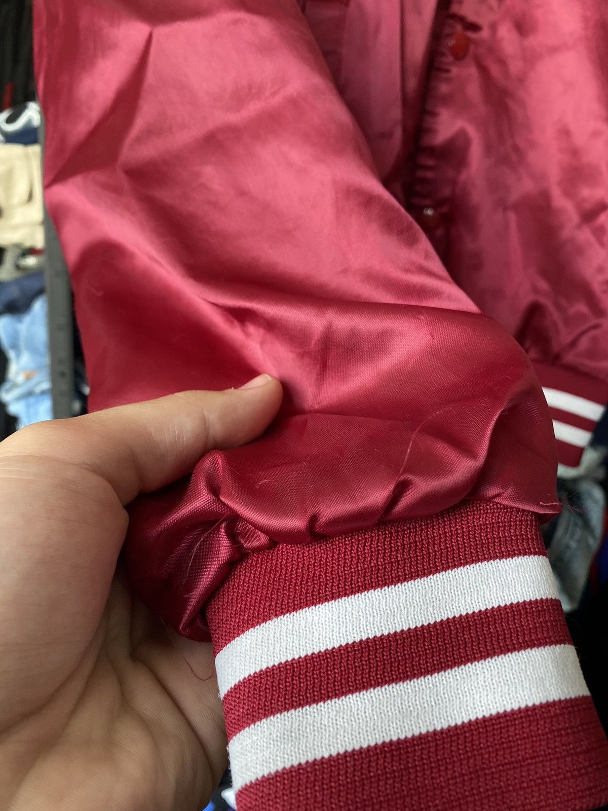 Vintage VNTG 90s USA Locker Line Red Jacket Crimson Tide Alabama Size US S / EU 44-46 / 1 - 25 Thumbnail