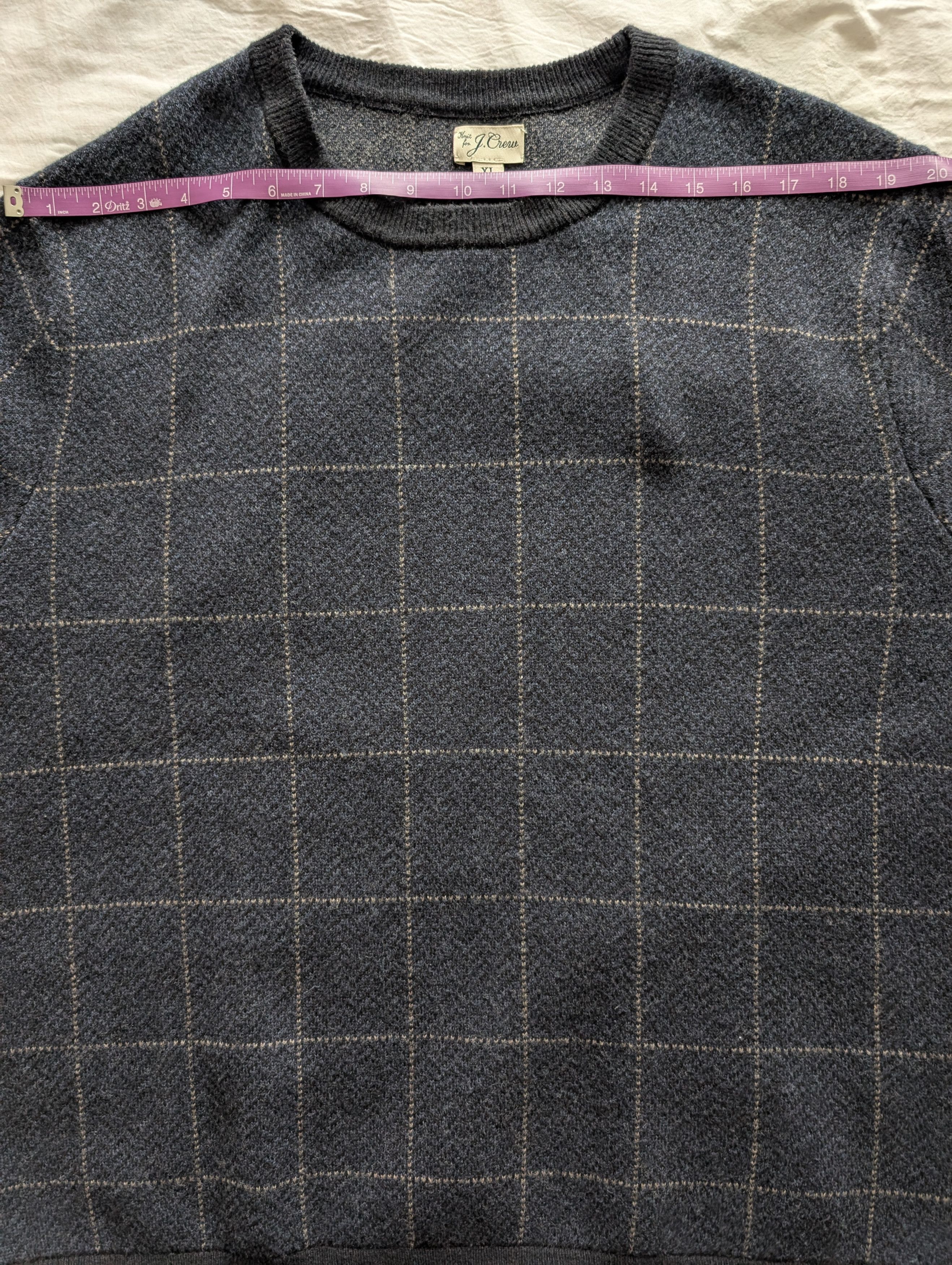 J.Crew JCrew Windowpane Merino Wool Sweater Size US XL / EU 56 / 4 - 9 Thumbnail