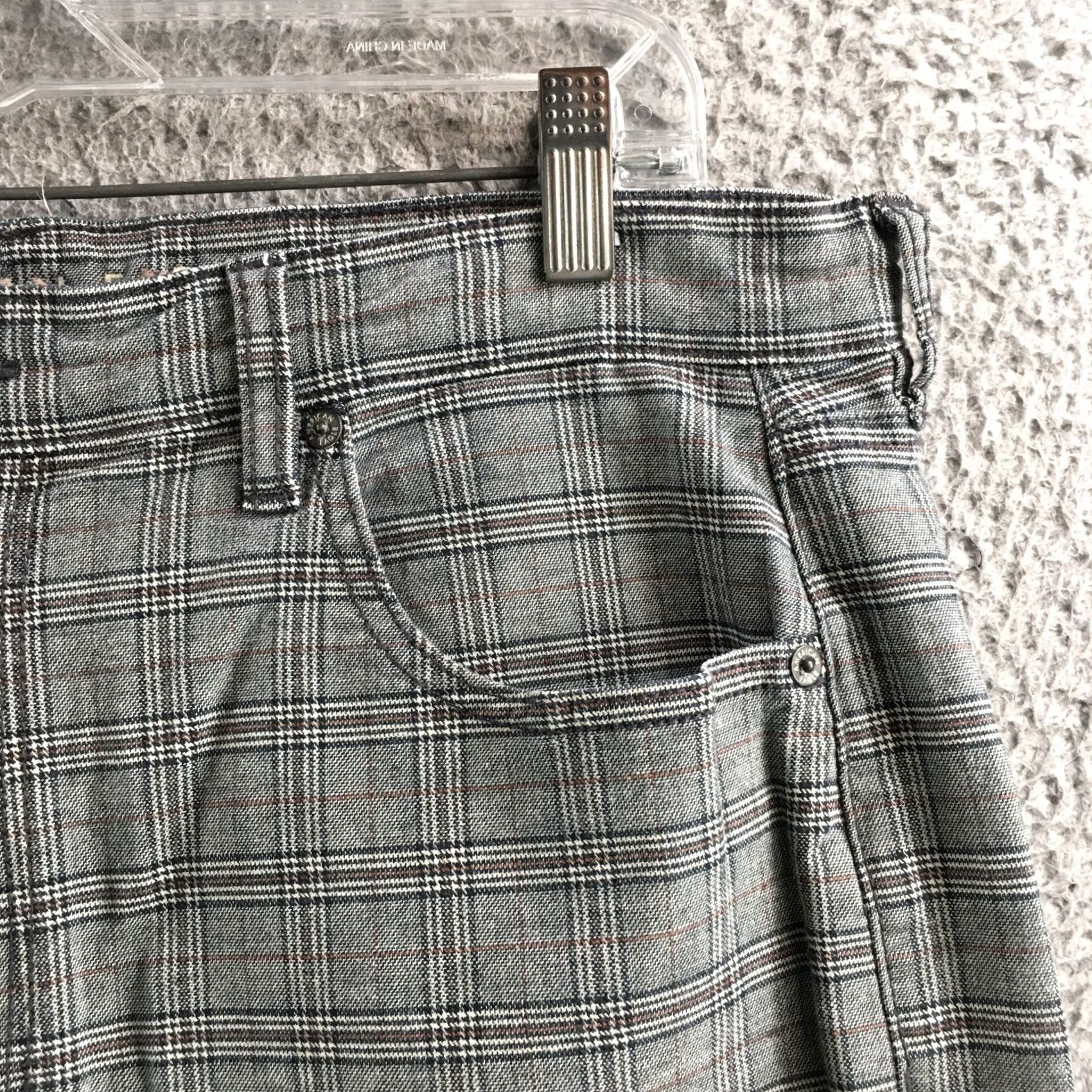 American Eagle Outfitters American Eagle Outfitters Mom Straight Pants Womens 18R Gray Plaid Cotton Blend High Rise Size 40" / US 18 - 4 Thumbnail