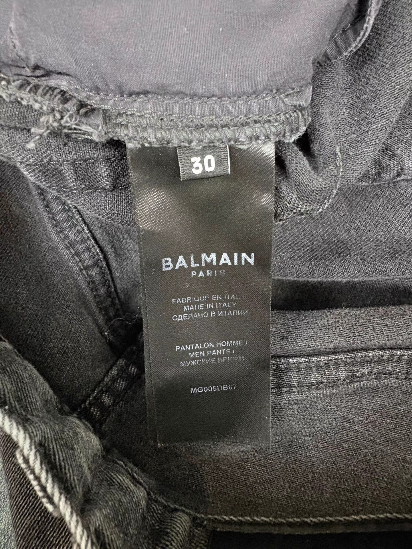 Balmain BALMAIN Washed Distressed Patchwork Jeans Size US 30 / EU 46 - 4 Thumbnail