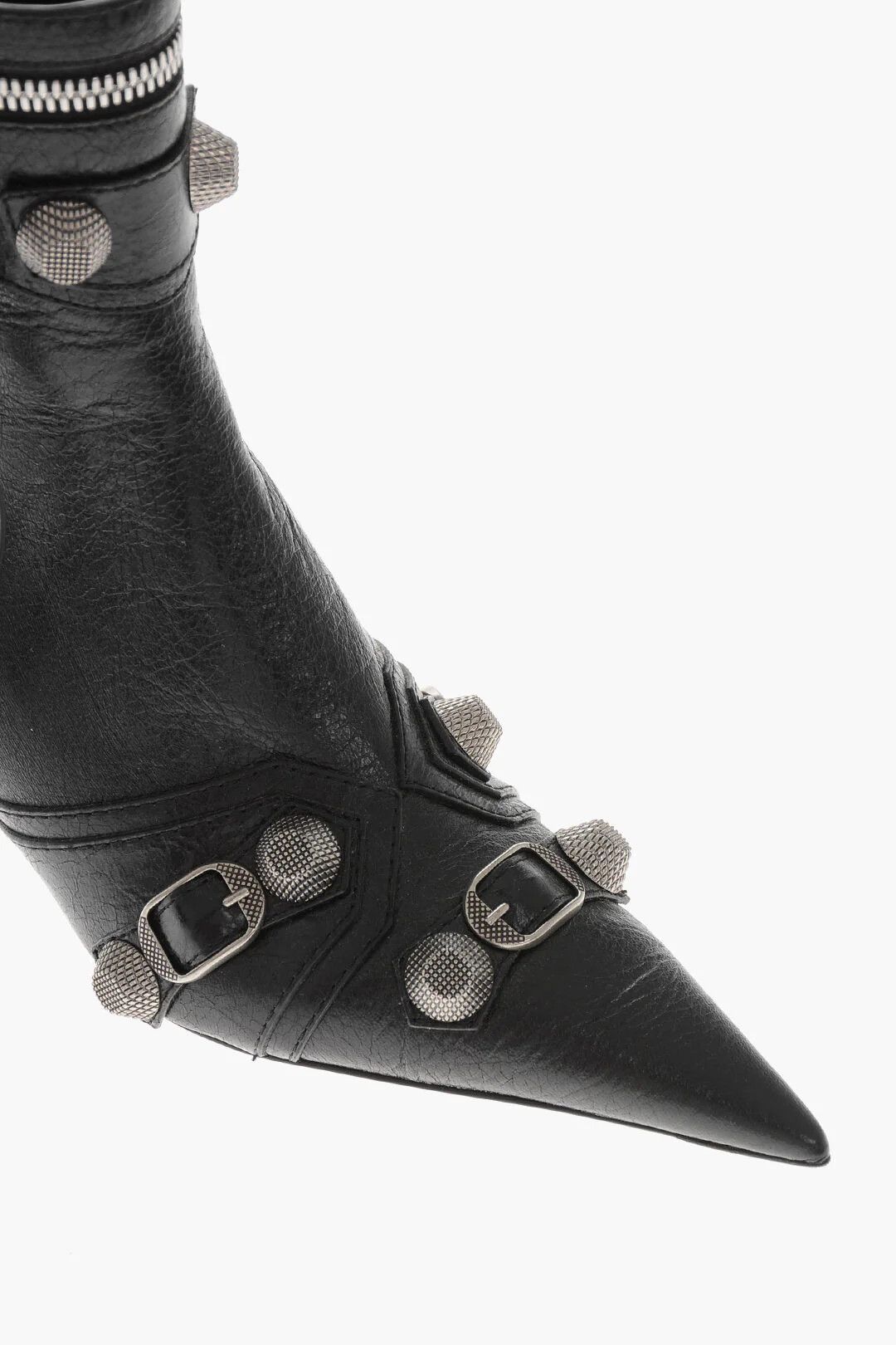 Balenciaga og1mm0326 Hammered Patent Leather Ankle Boots in Black Size US 6 / IT 36 - 4 Thumbnail