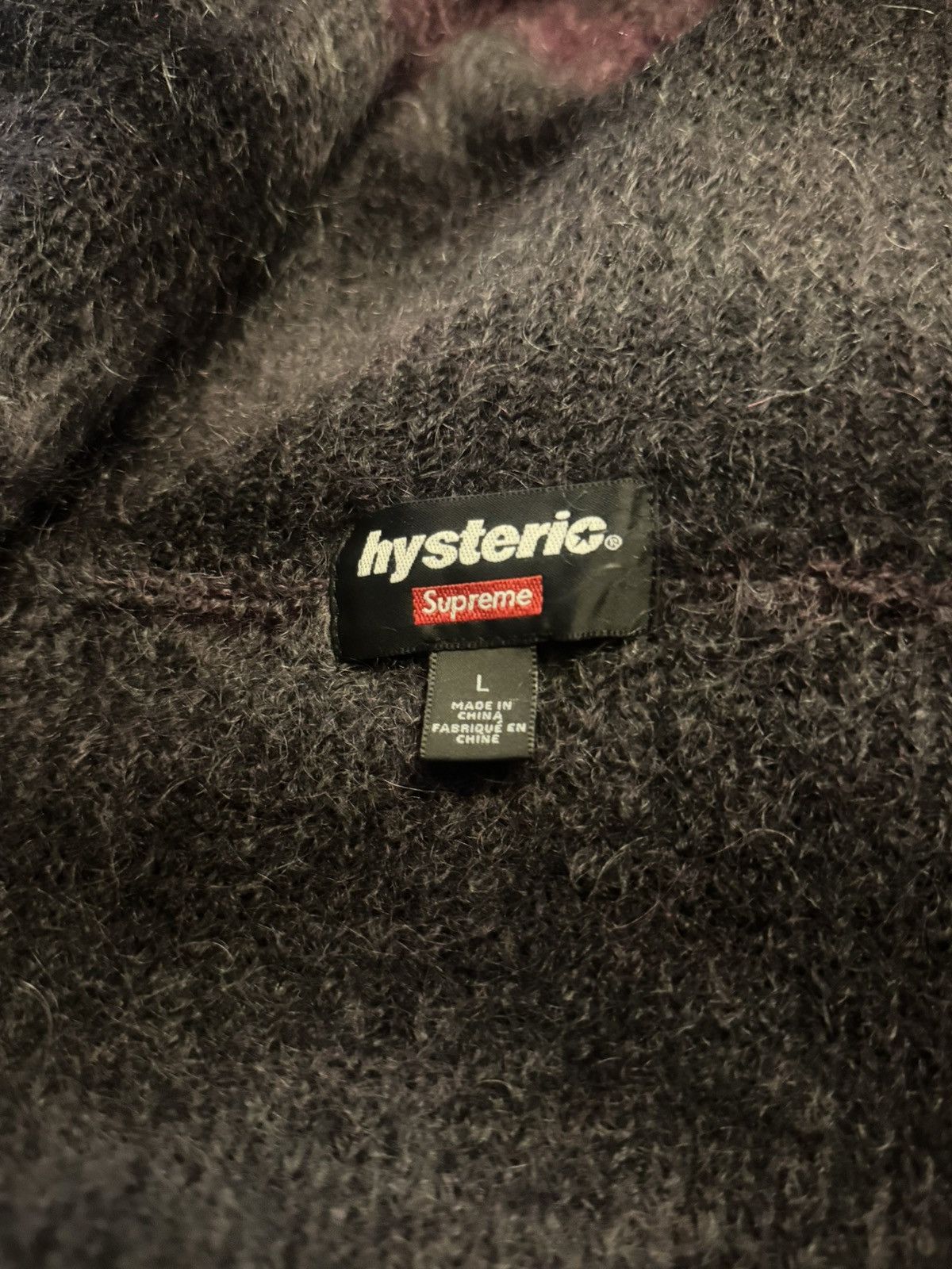 Hysteric Glamour × Supreme FW24 Supreme Hysteric Glamour Mohair Zip Up Size US L / EU 52-54 / 3 - 6 Thumbnail