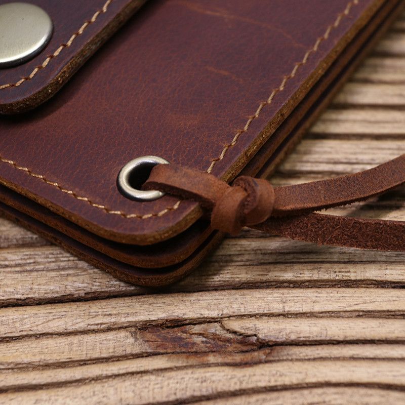 Japanese Brand × Leather × Vintage Short Small Men's Purse Card Holder With Zipper Coin Pocket Size ONE SIZE - 5 Thumbnail