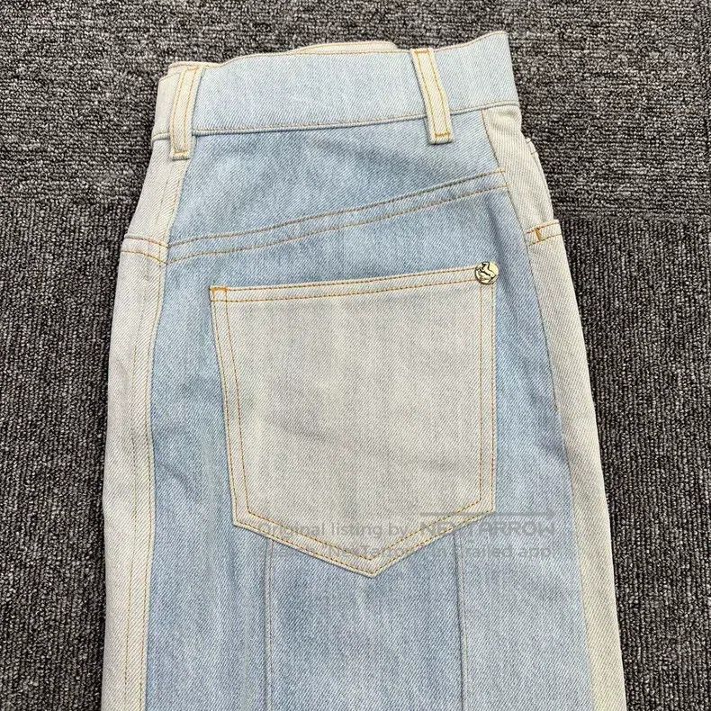 Chanel Chanel Greek series colour-blocked denim skirt Size 24" / US 00 / IT 34 - 4 Thumbnail