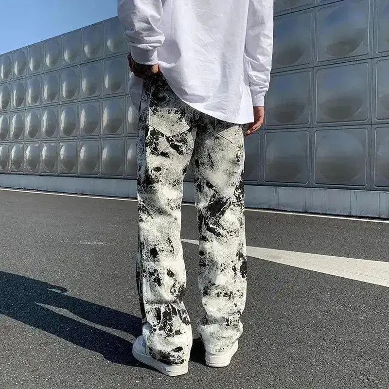 Japanese Brand Baggy Graphic Printed Loose Jeans Trousers Size US 32 / EU 48 - 5 Thumbnail