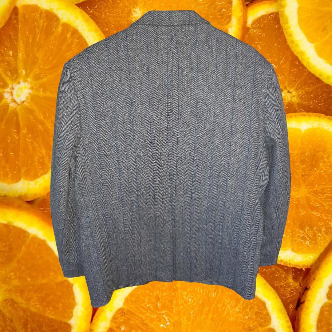 John Weitz John Weitz Signature Collection Gray Herringbone Tweed Blaze Size 40R - 7 Thumbnail