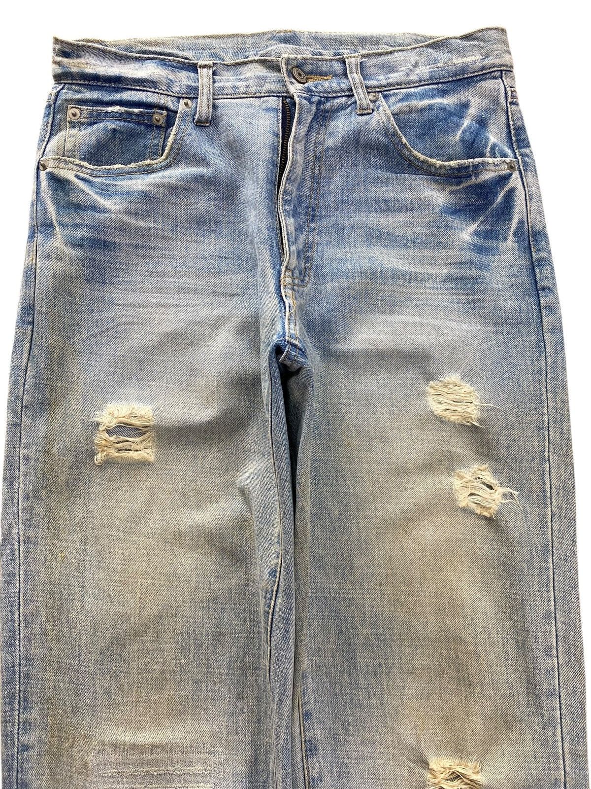 Japanese Brand Japanese Brand Faded Wash Ripped Style Straight Leg Jeans Size US 31 - 2 Thumbnail