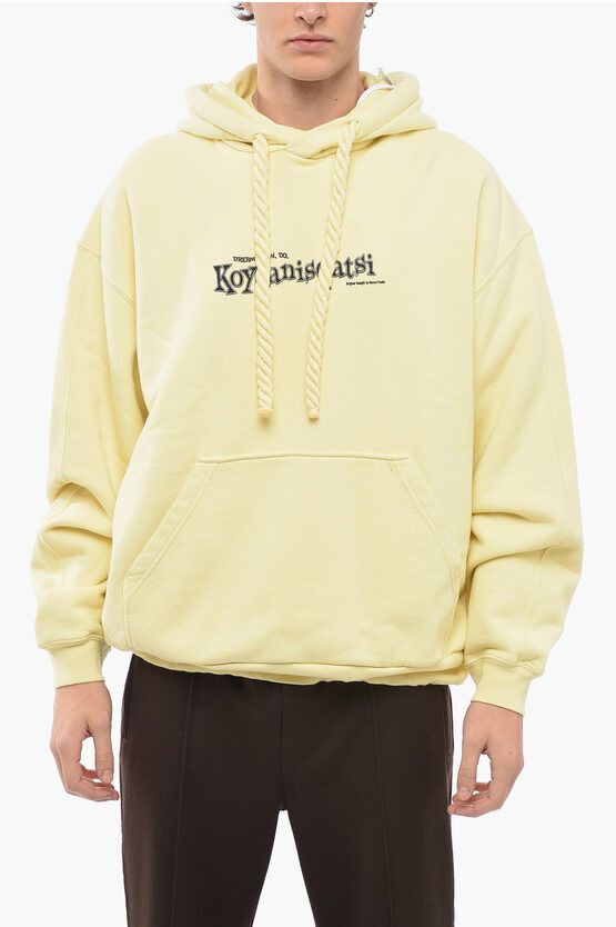 image of Bonsai Braided Laces Hoodie in Yellow, Men's (Size Medium)