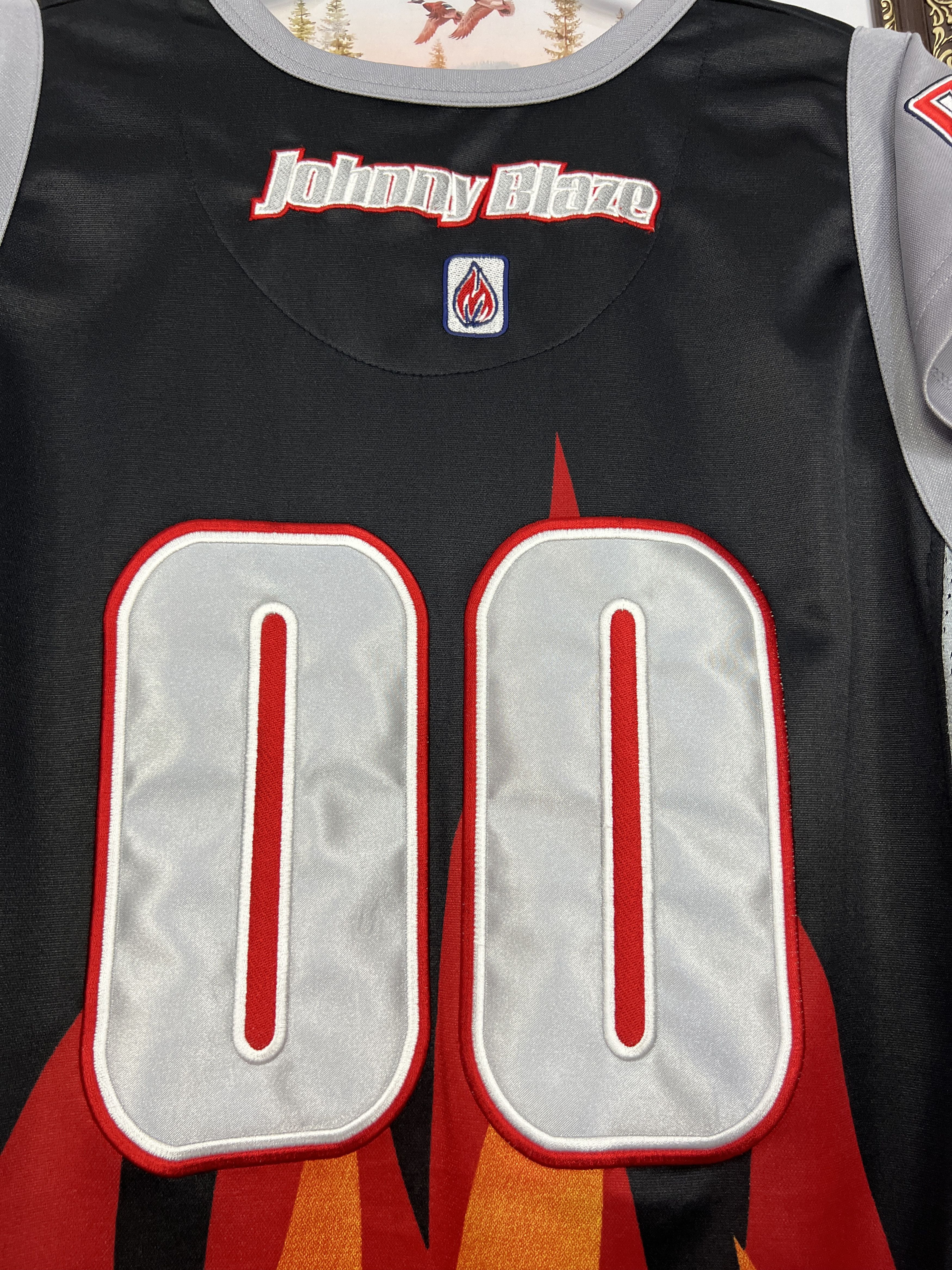 Vintage Vintage Johnny Blaze Embroidered Basketball Logo Jersey Burn Size US M / EU 48-50 / 2 - 13 Thumbnail