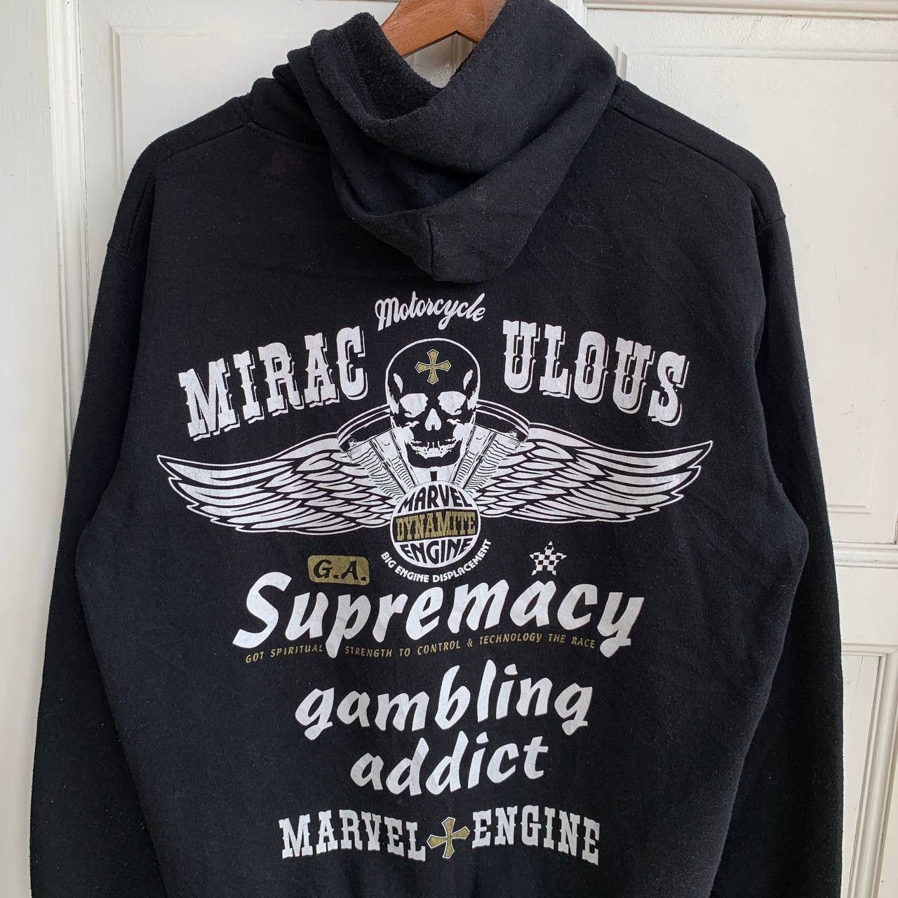 Bullet Noise BULLET NOISE Skull Print Motorcycle Hoodie Size US M / EU 48-50 / 2 - 2 Thumbnail