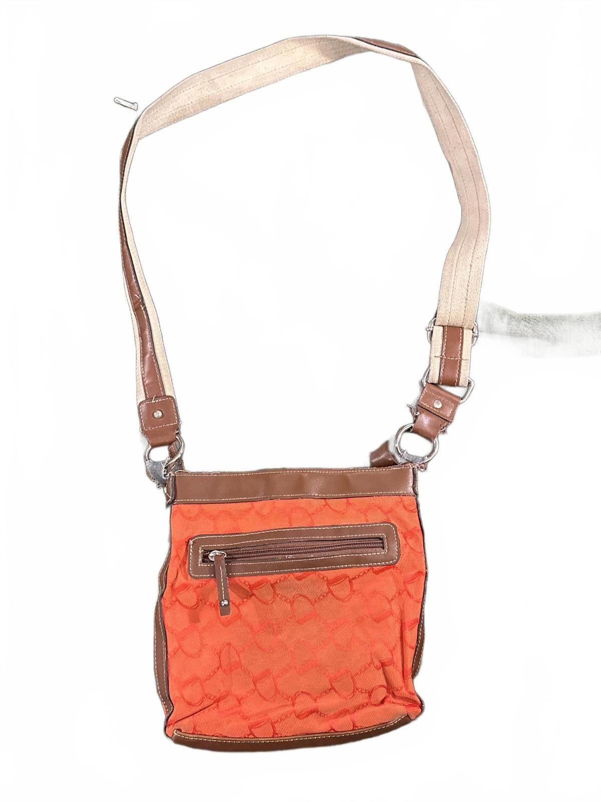 Chaps CHAPS Orange Purse w/ Leather and Tan Details Size ONE SIZE - 1 Thumbnail