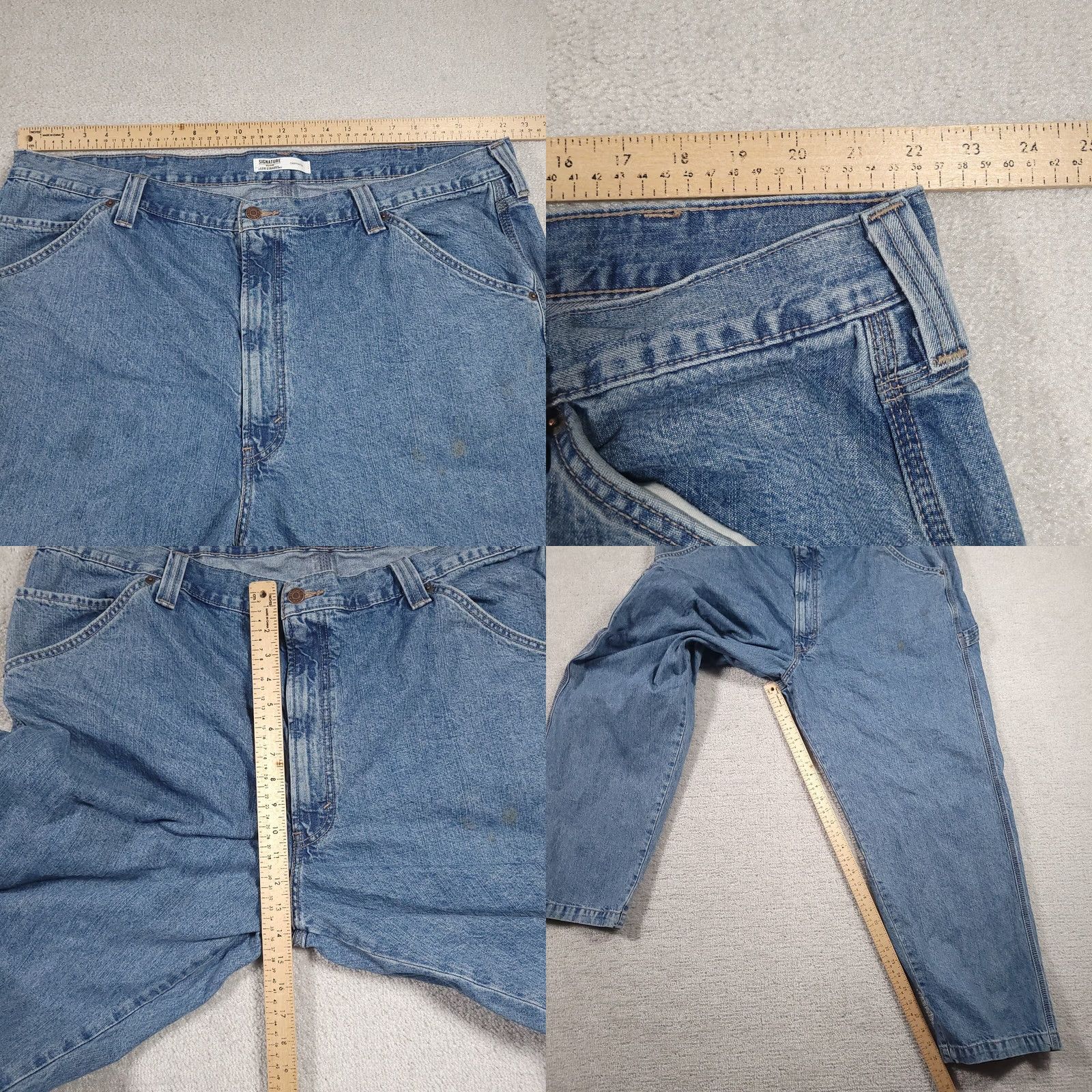 Levi's VINTAGE Levi’s Strauss Signature Gold Label Carpenter Jeans Mens 46X32 Regular Denim Gold 42X31 Jeans Mens CarpentER Workwear Stains Included Size US 30 / EU 46 - 8 Thumbnail