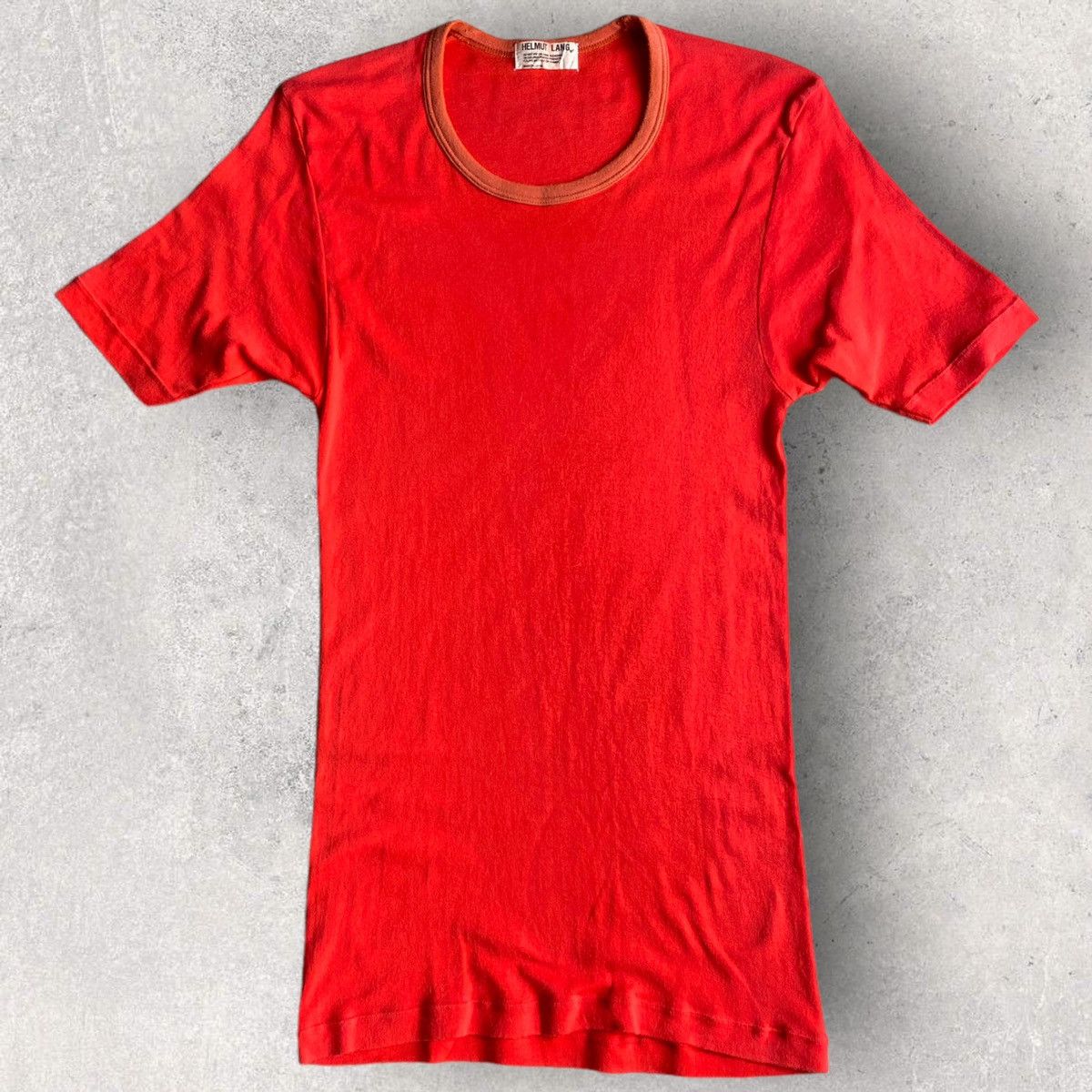 image of Helmut Lang Archive Crewneck T Shirt in Red, Men's (Size Medium)