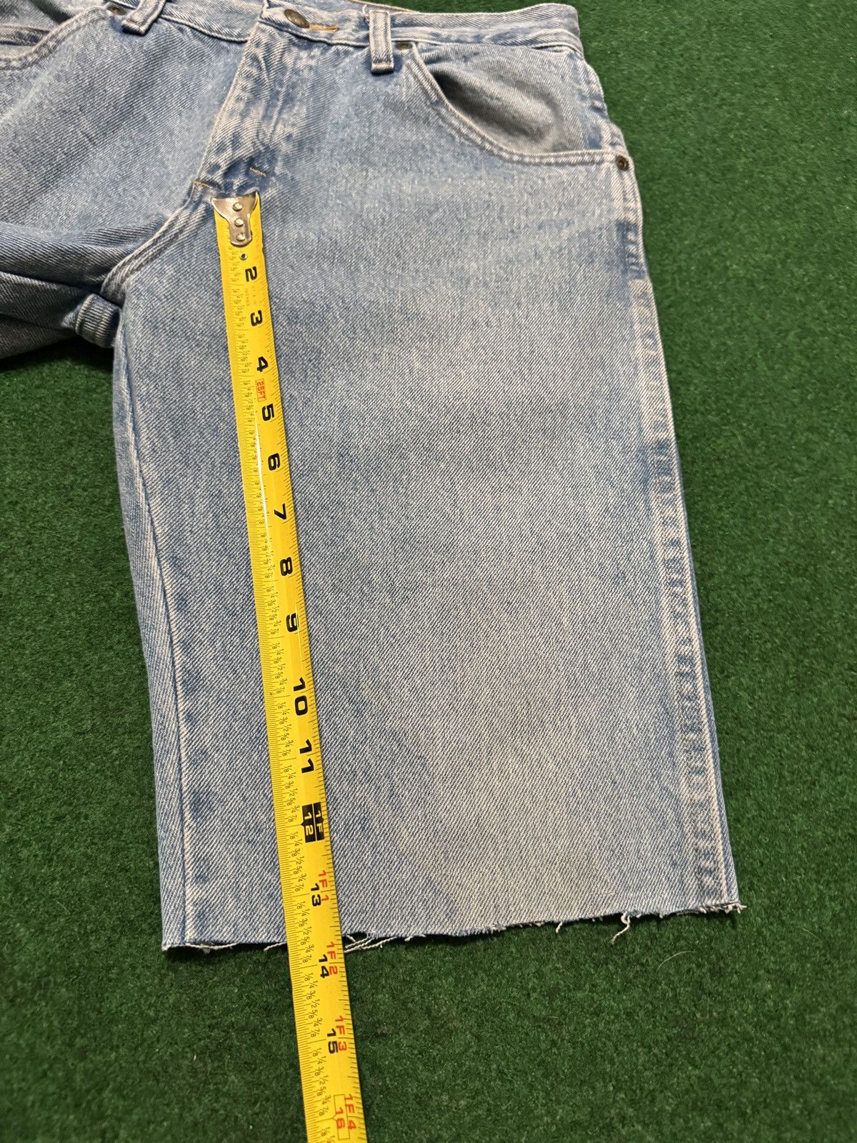 Wrangler Y2K Light Wash Baggy Hip Hop Skater Grunge Denim Shorts Size US 32 / EU 48 - 5 Thumbnail