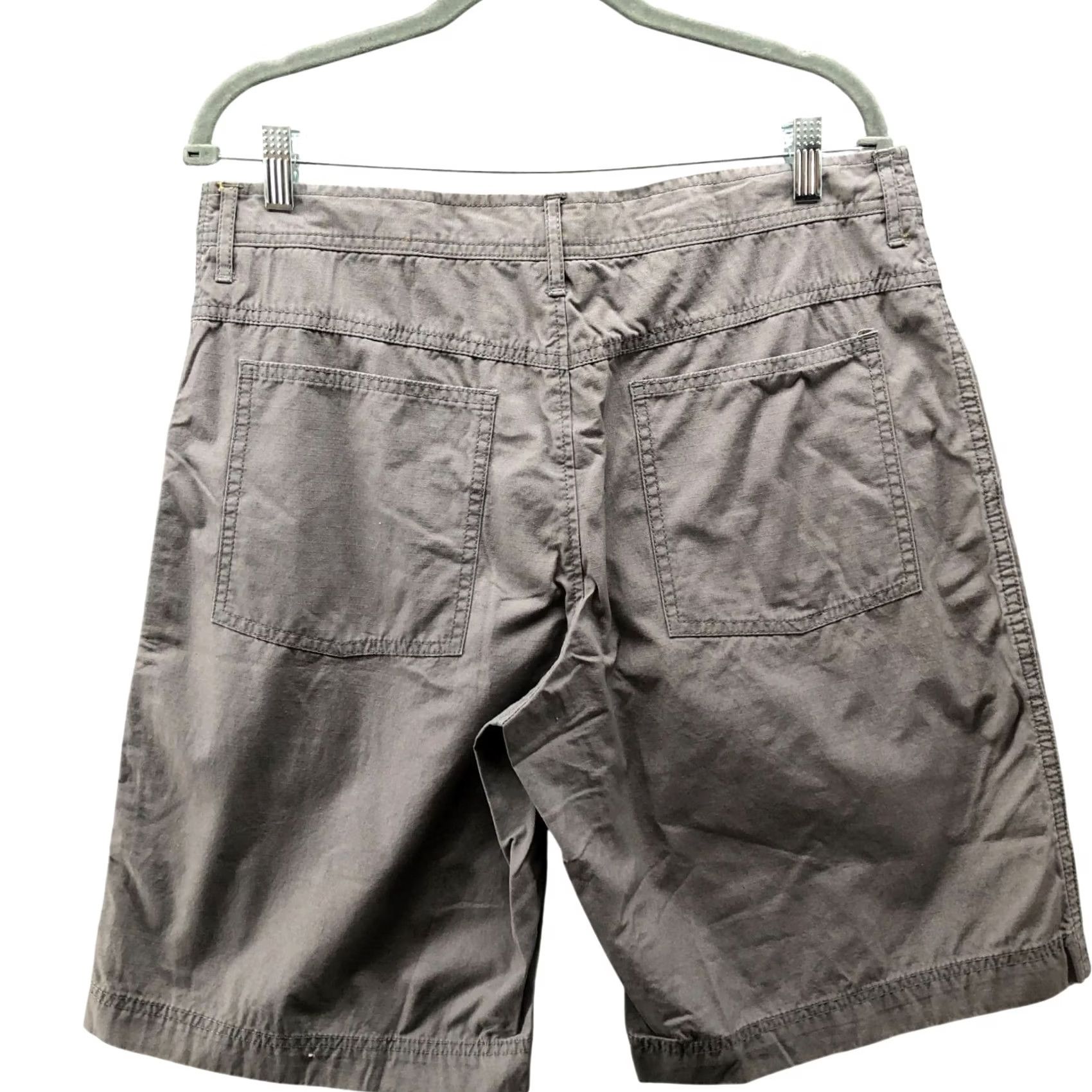 Banana Republic Banana Republic Ripstop Shorts Mens 33 Gray 10.5'' Inseam Cotton Flat Front Chino Pocket Preppy Regular Mens Size US 33 - 2 Thumbnail