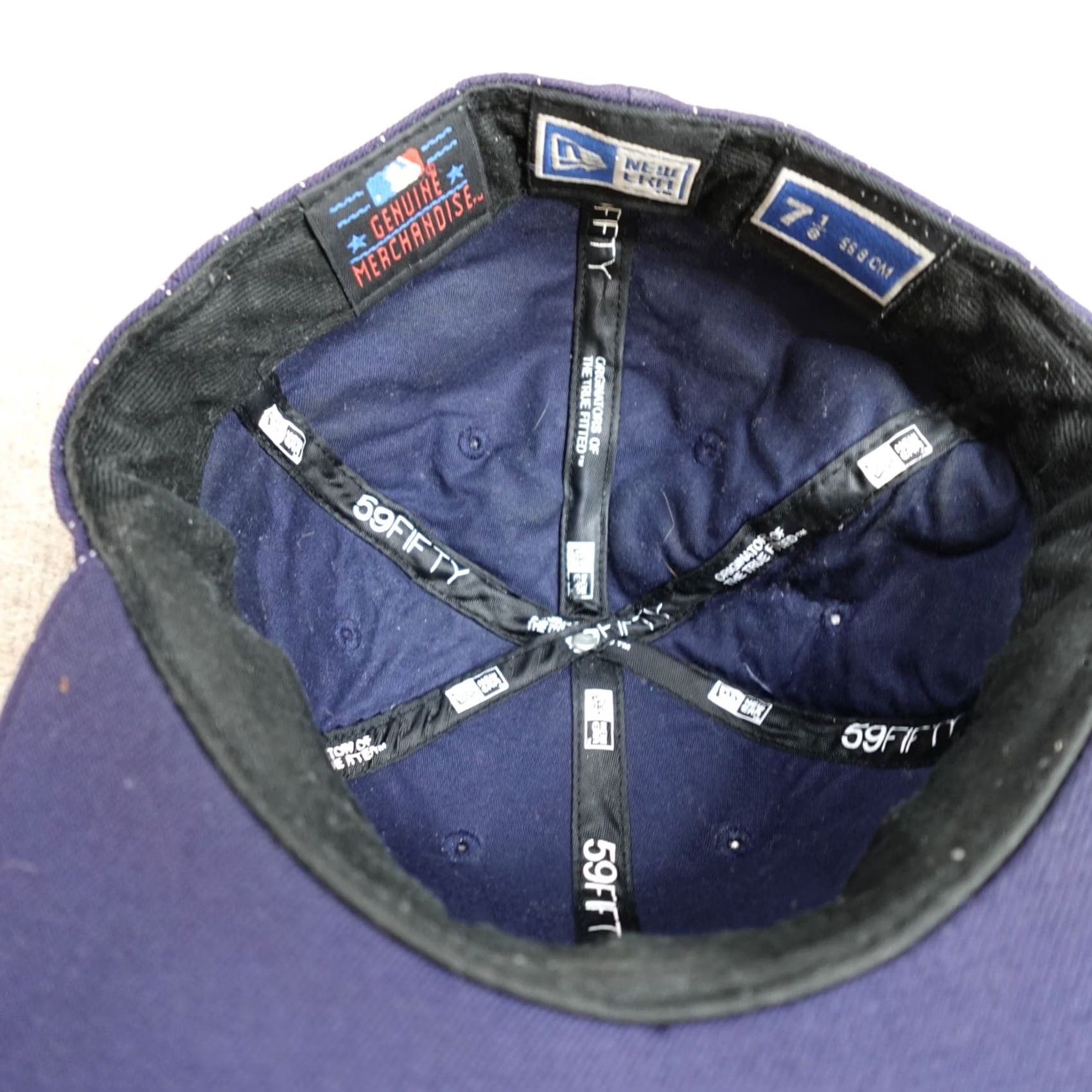 New Era New Era MLB Teams Hat Fitted 7 1/8 Blue Wool Embroidered Hickory Stripe Logos Theme Sports Mens cap Size ONE SIZE - 5 Thumbnail