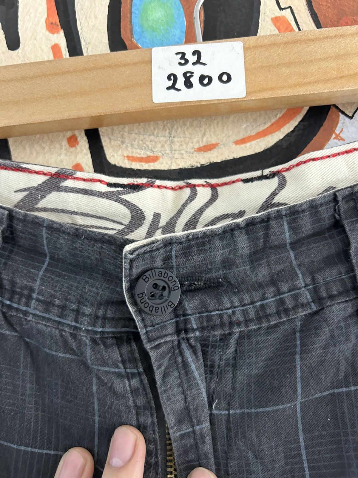 Vintage 90s billabong Striped Cargo shorts Size US 32 / EU 48 - 4 Thumbnail