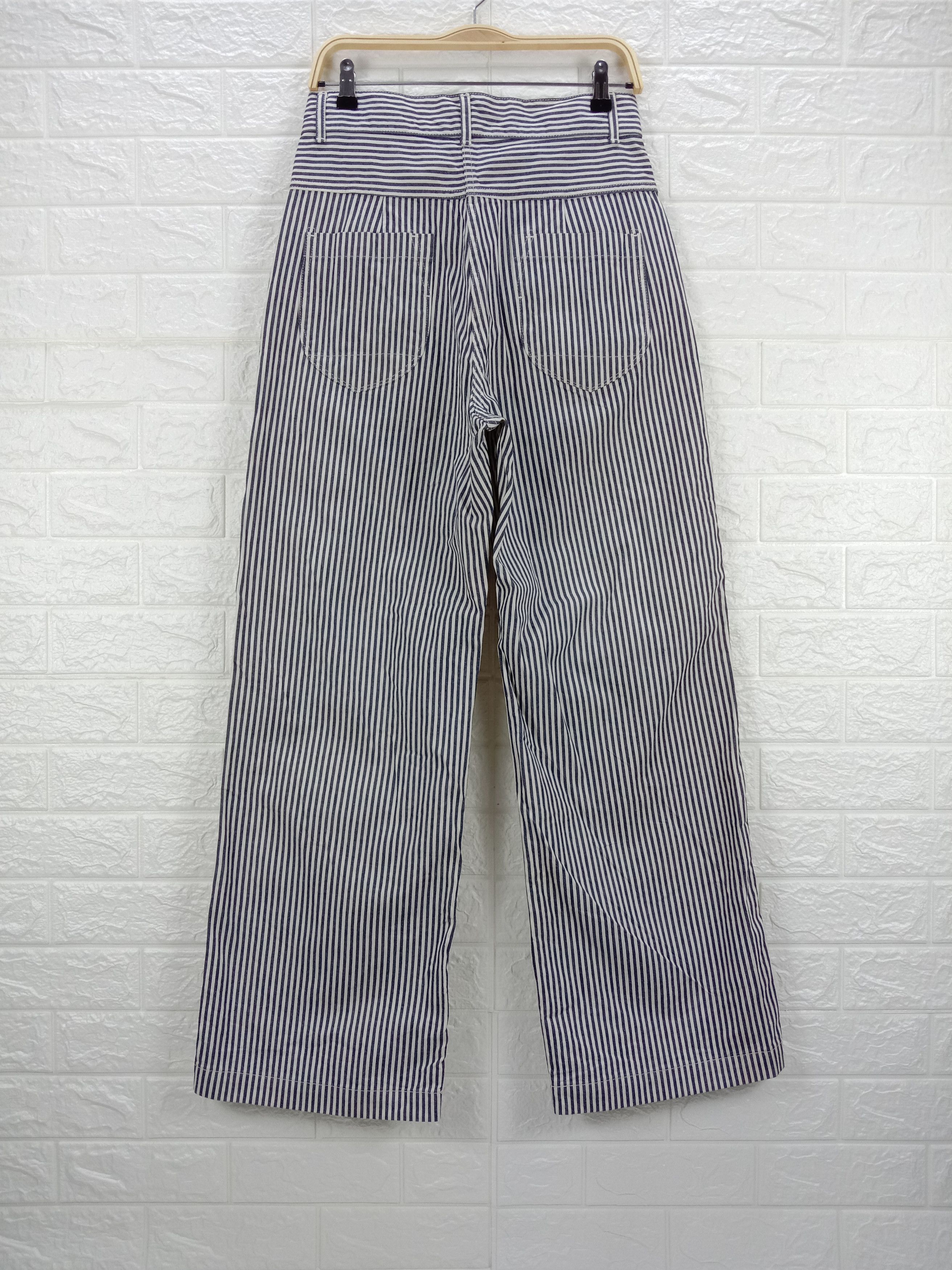 Japanese Brand Ordinary Fits Striped Wide Baggy Jeans Size 29" - 5 Thumbnail
