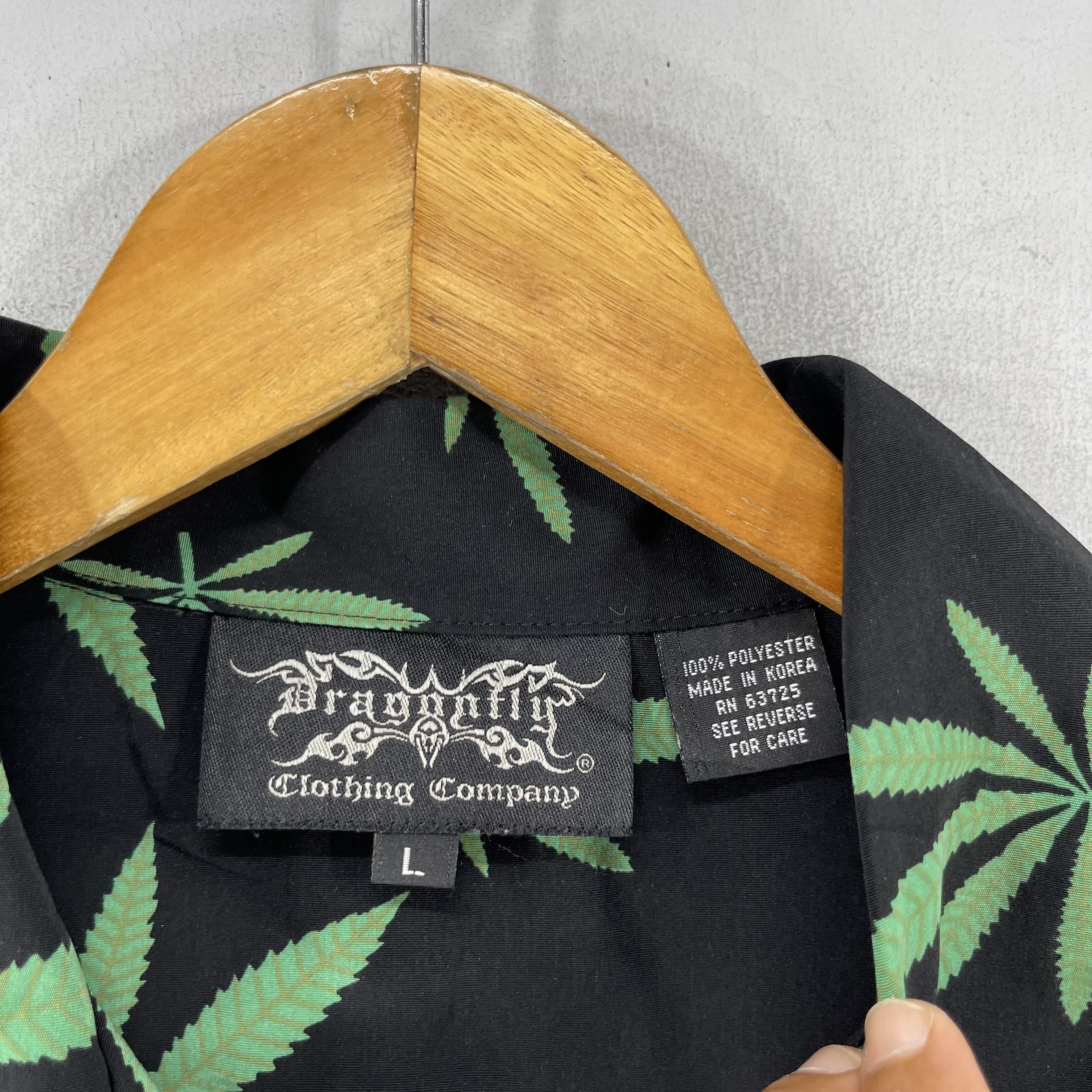 Japanese Brand × Snoop Dogg × Vintage Vintage Marijuana Smoke Weed All Over Print Button Up Shirt Size US L / EU 52-54 / 3 - 5 Thumbnail