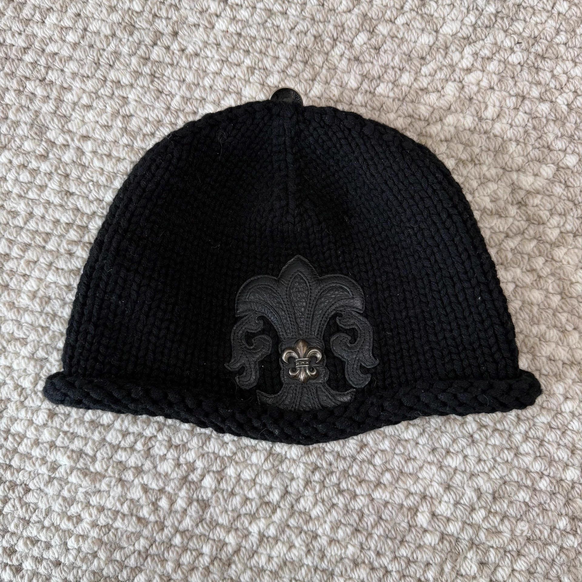 Chrome Hearts Chrome Hearts Silver Scout Flower Patch Blk Beanie Size ONE SIZE - 1 Thumbnail