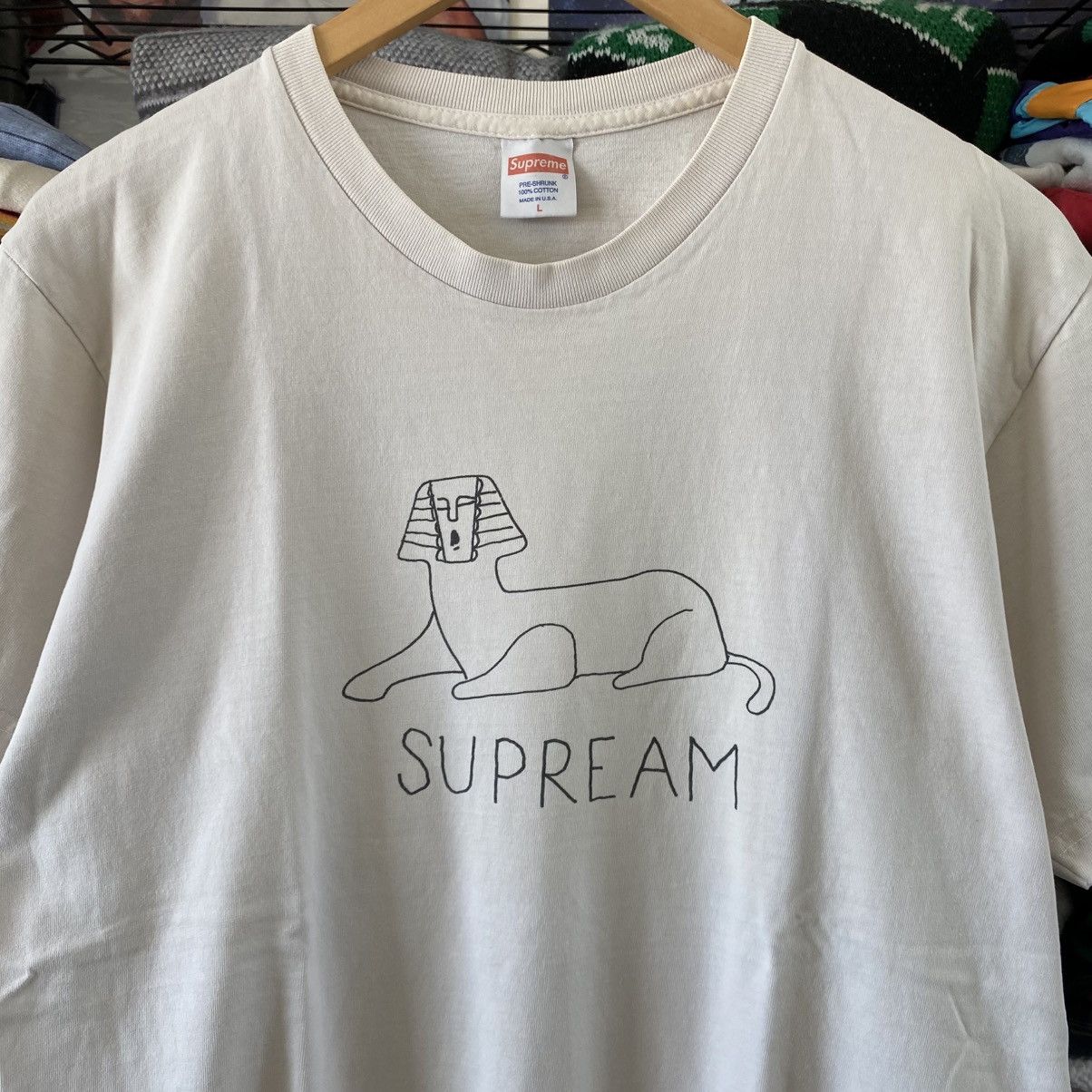 Supreme Supreme Sphinx T-Shirt White 2012 Mark Gonzales Gonz Vintage Size US L / EU 52-54 / 3 - 2 Thumbnail