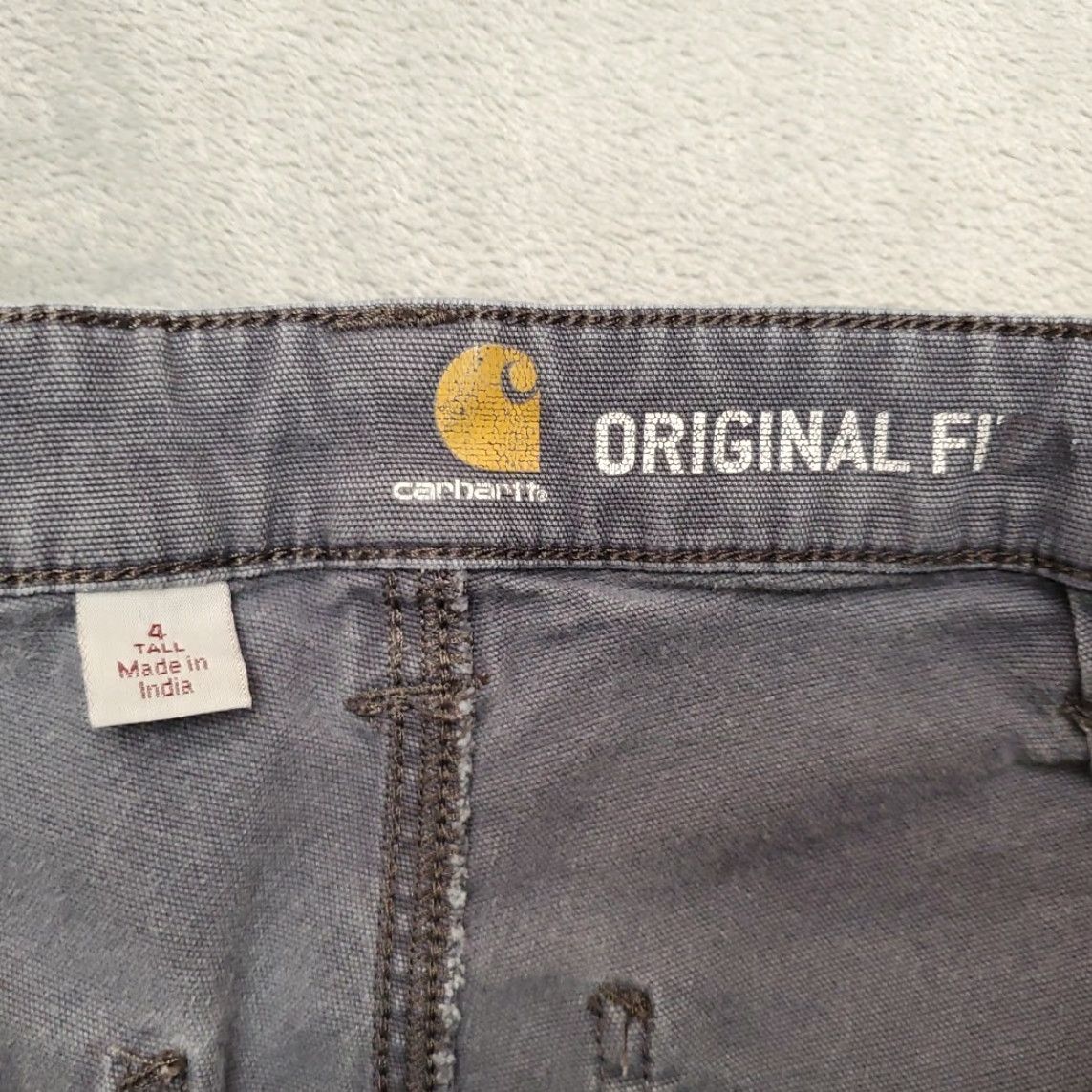 Carhartt Carhartt Shorts Womens 4 Gray Cotton Duck Canvas Heavyweight Work Jorts Cutoffs Cargo Pocket Belt Loops Outdoors Casual Womens Size 27" / US 4 / IT 40 - 2 Thumbnail