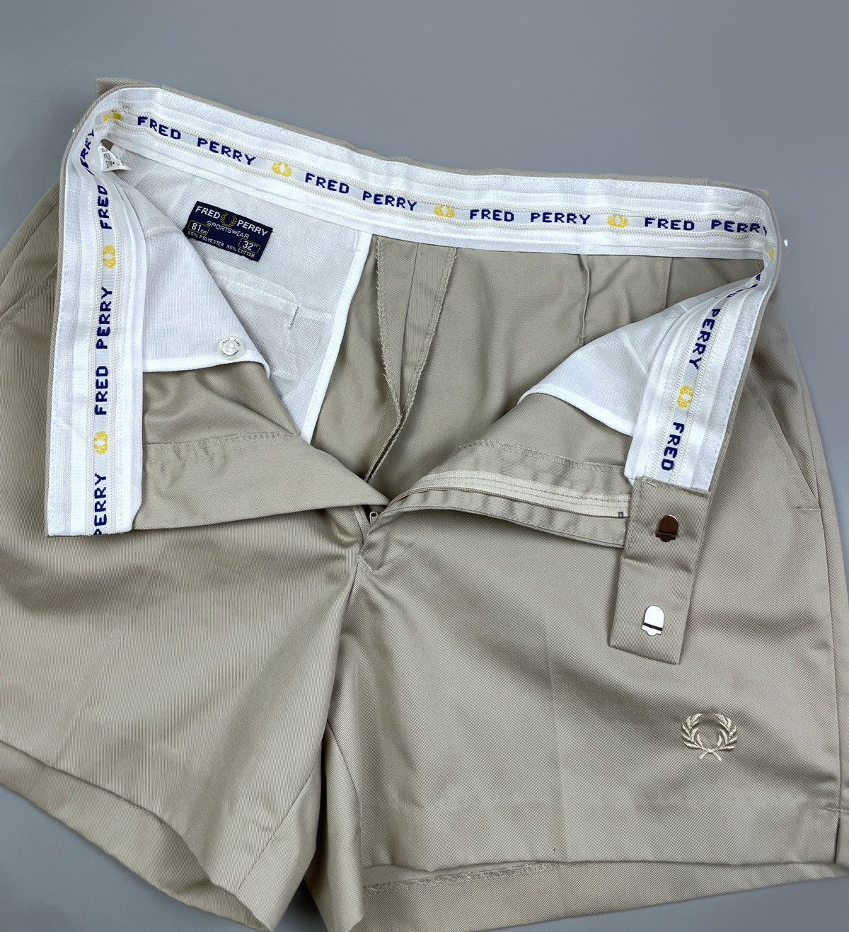 Fred Perry Vintage 70's FRED PERRY Beige Tennis Shorts Size 32" W30 Size US 30 / EU 46 - 6 Thumbnail