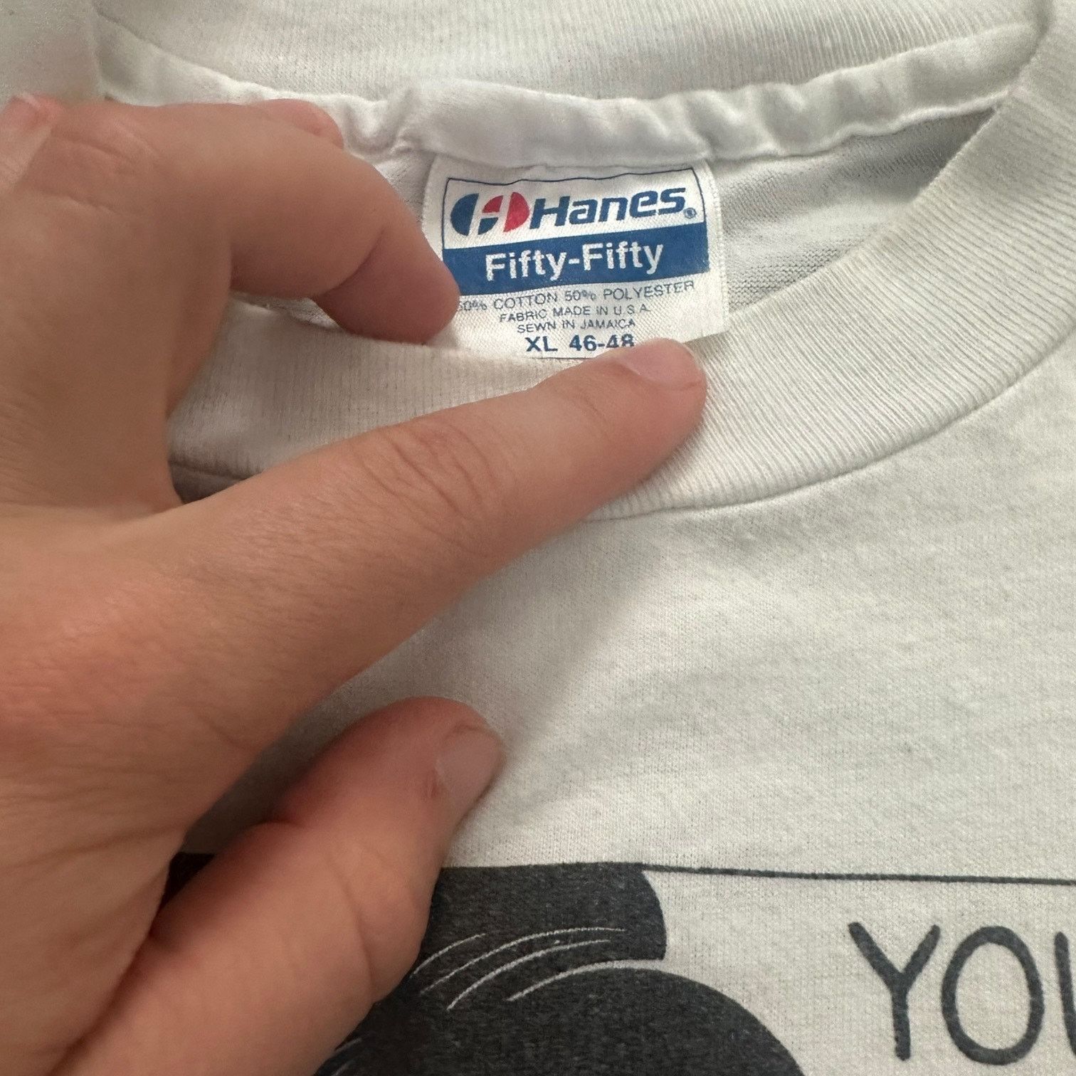 Hanes VTG 80s You Want Me to Suck What Paper Thin T-Shirt Size US XL / EU 56 / 4 - 3 Thumbnail