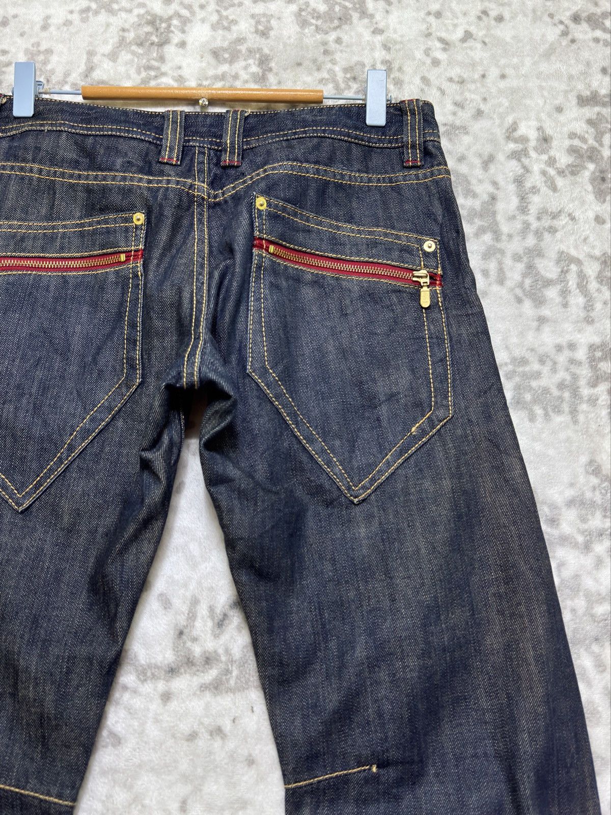 PPFM Vintage PPFM Curved Leg Banana Cut Zipper Punk Jeans Size US 30 / EU 46 - 11 Thumbnail