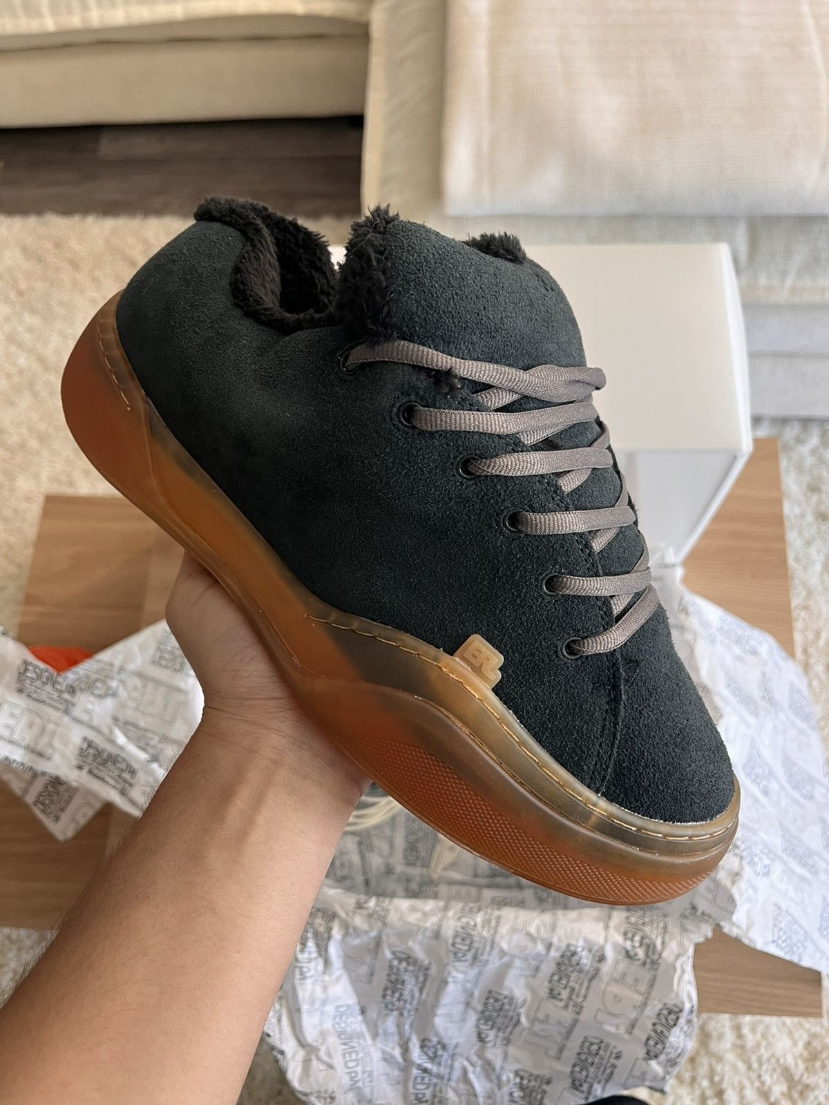 ERL VAMP SKATE SHOE イーアールエル US9 Electric blue foam vamp