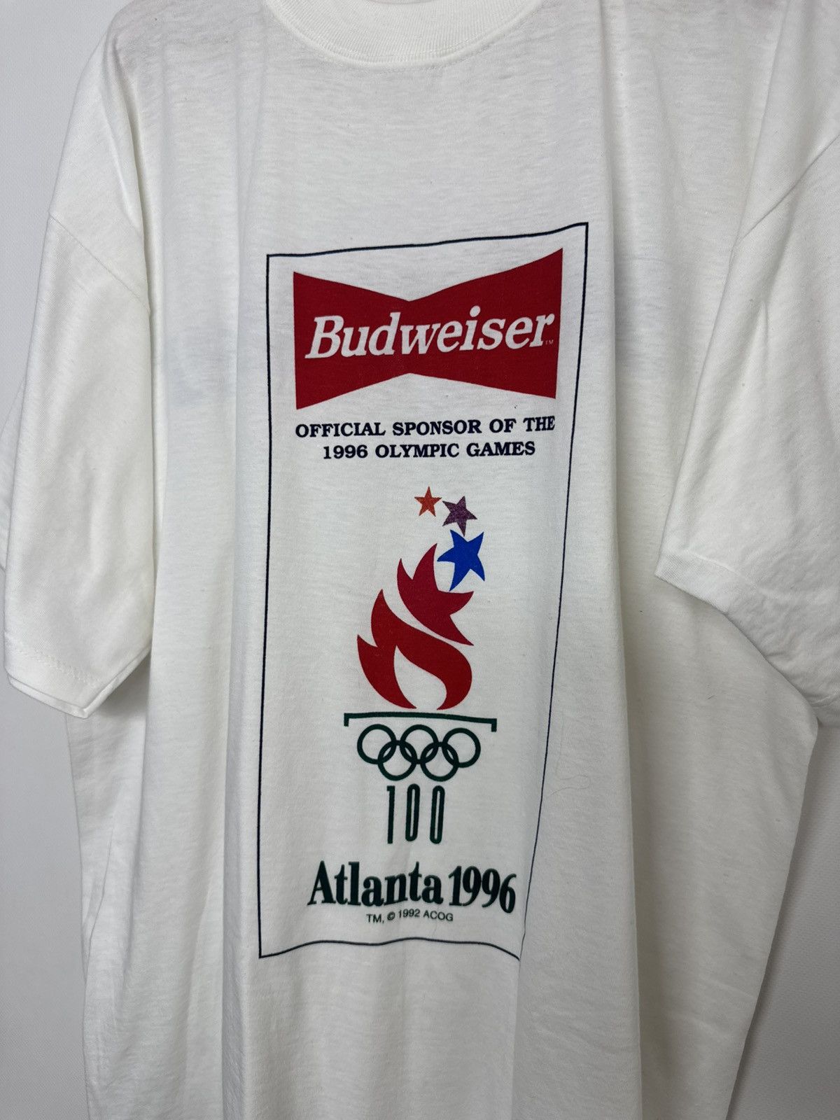 Budweiser Vintage Y2k 1996‼️RARE Olympic Games Atlanta t shirt 1996 Size US XL / EU 56 / 4 - 5 Thumbnail