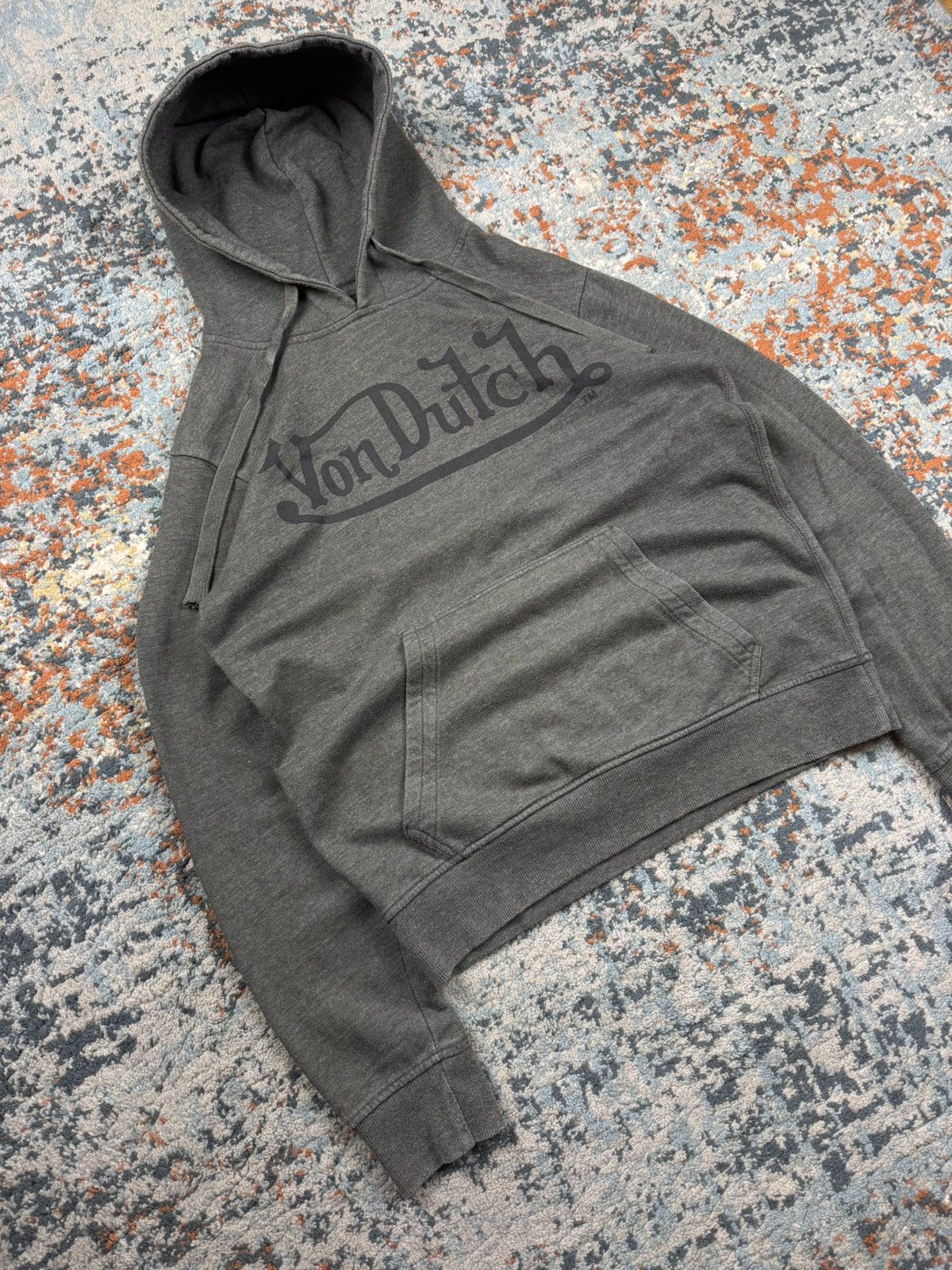 Vintage × Von Dutch Vintage y2k Von Dutch big logo spellout hoodie heather grey Size US S / EU 44-46 / 1 - 2 Thumbnail