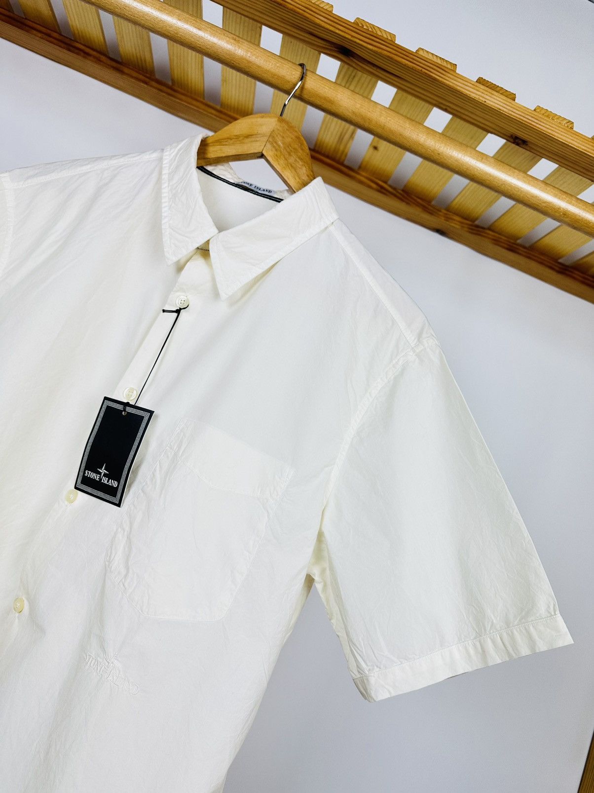 Stone Island Vintage 2008 Stone Island Shirt Button Up Short Sleeve Size US XL / EU 56 / 4 - 3 Thumbnail