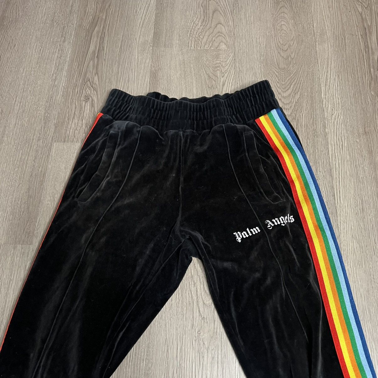 Palm Angels Palm Angels Rainbow Track Pants Black Size US 26 / EU 42 - 2 Thumbnail