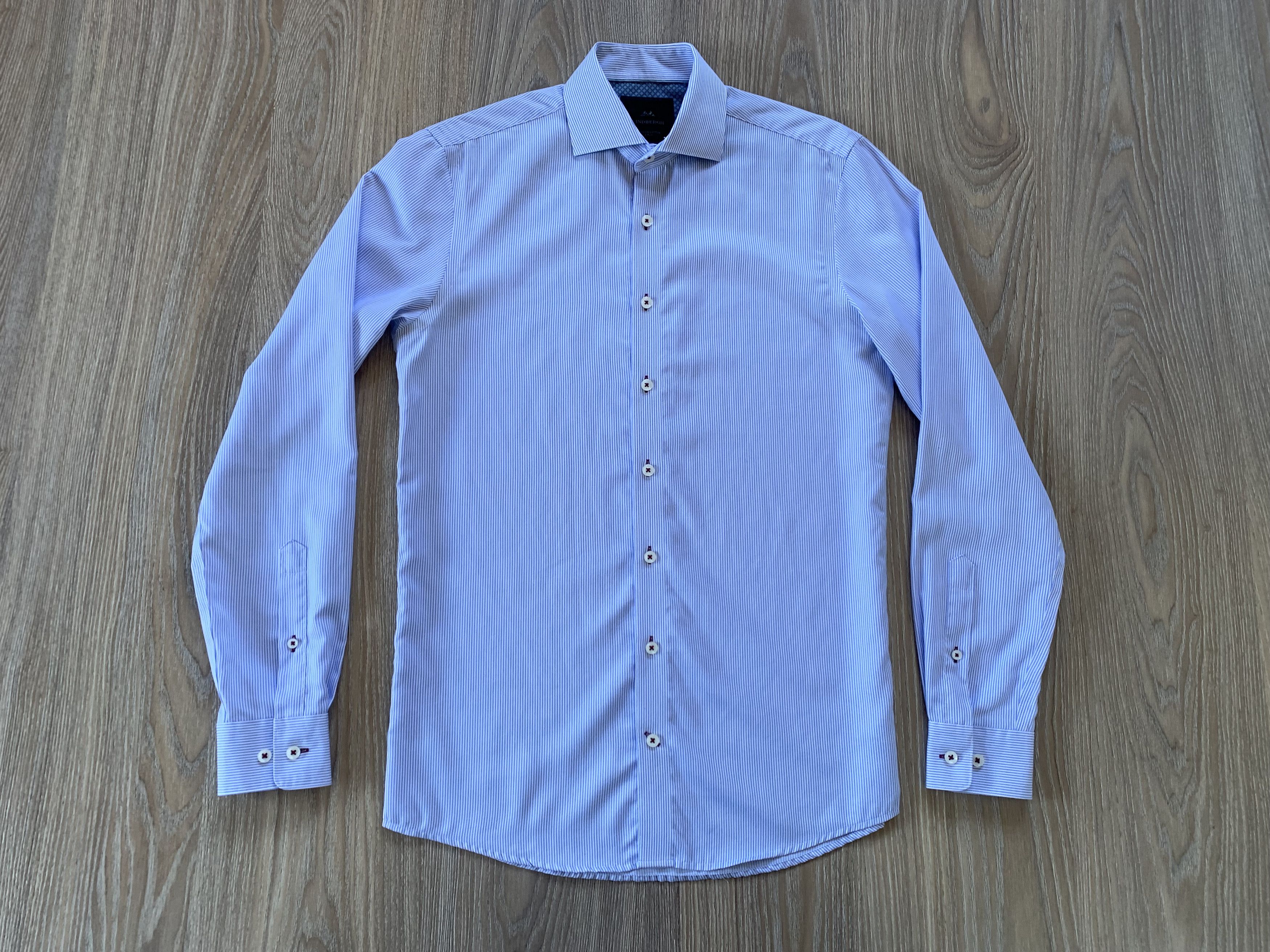 Lindbergh Lindbergh Premium Cotton 2 Ply Stripe Business Shirt Size US S / EU 44-46 / 1 - 2 Thumbnail